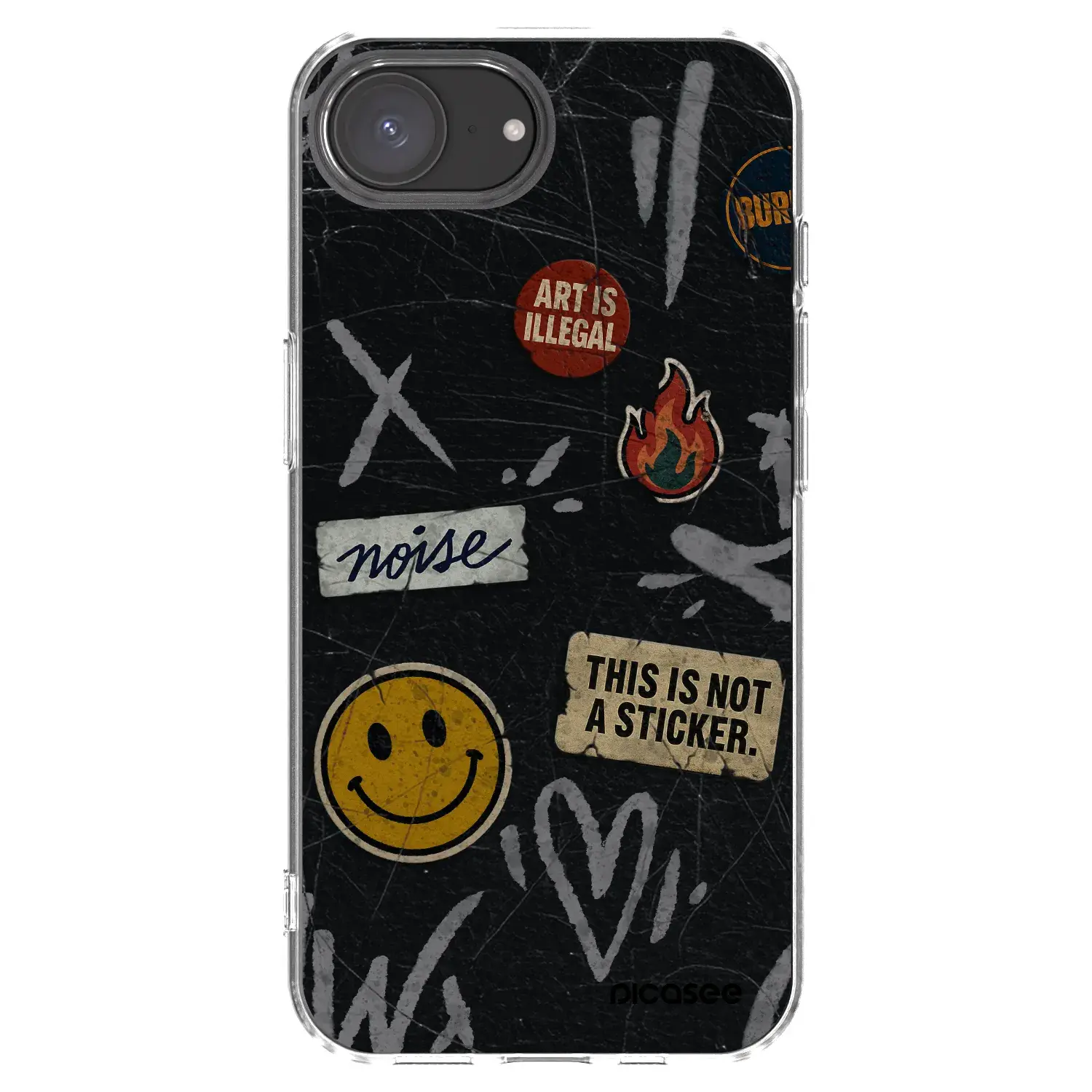Silikonový průhledný obal pro Apple iPhone 17e - STICKERS x TAGS