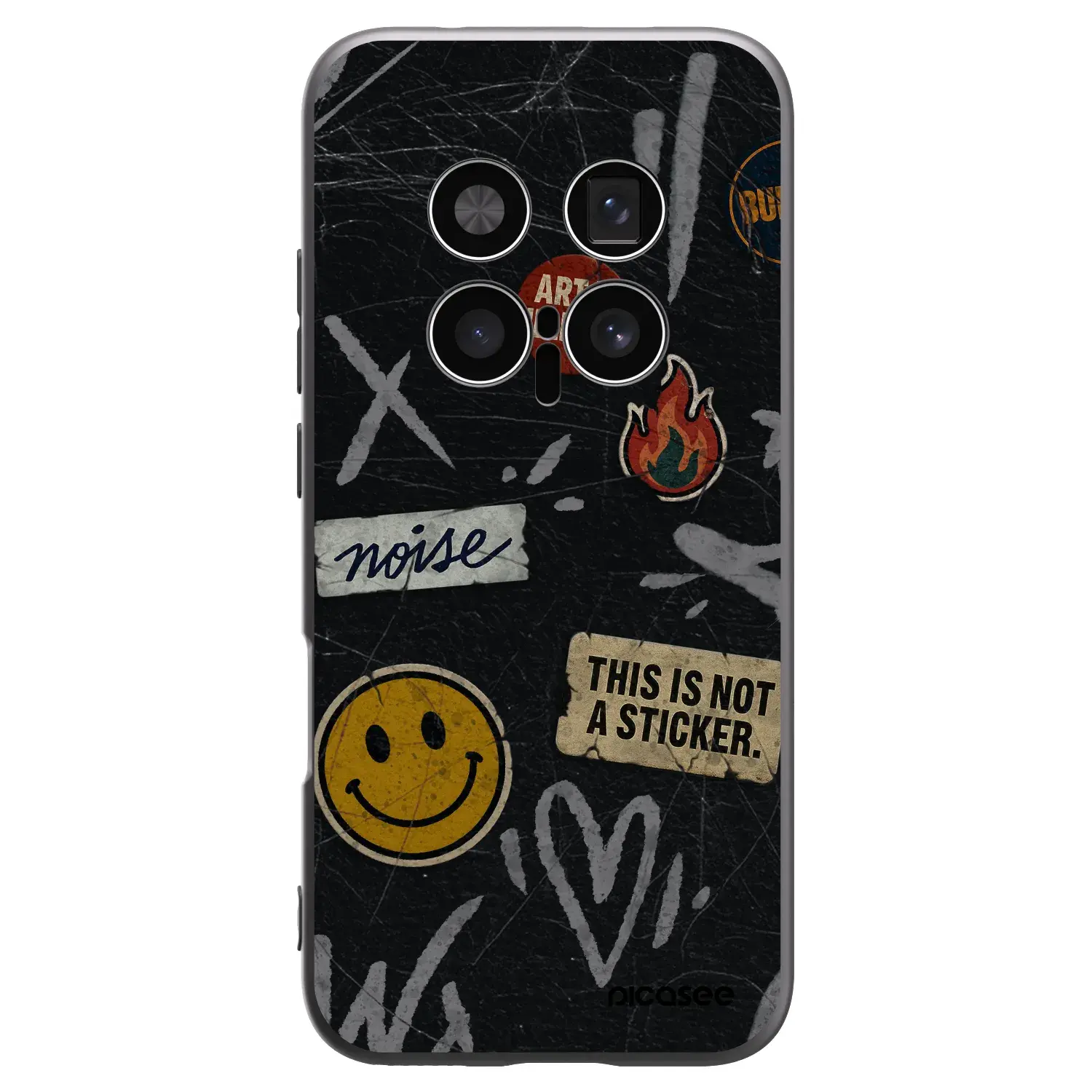 Silikonový černý obal pro Honor Magic8 Pro 5G - STICKERS x TAGS