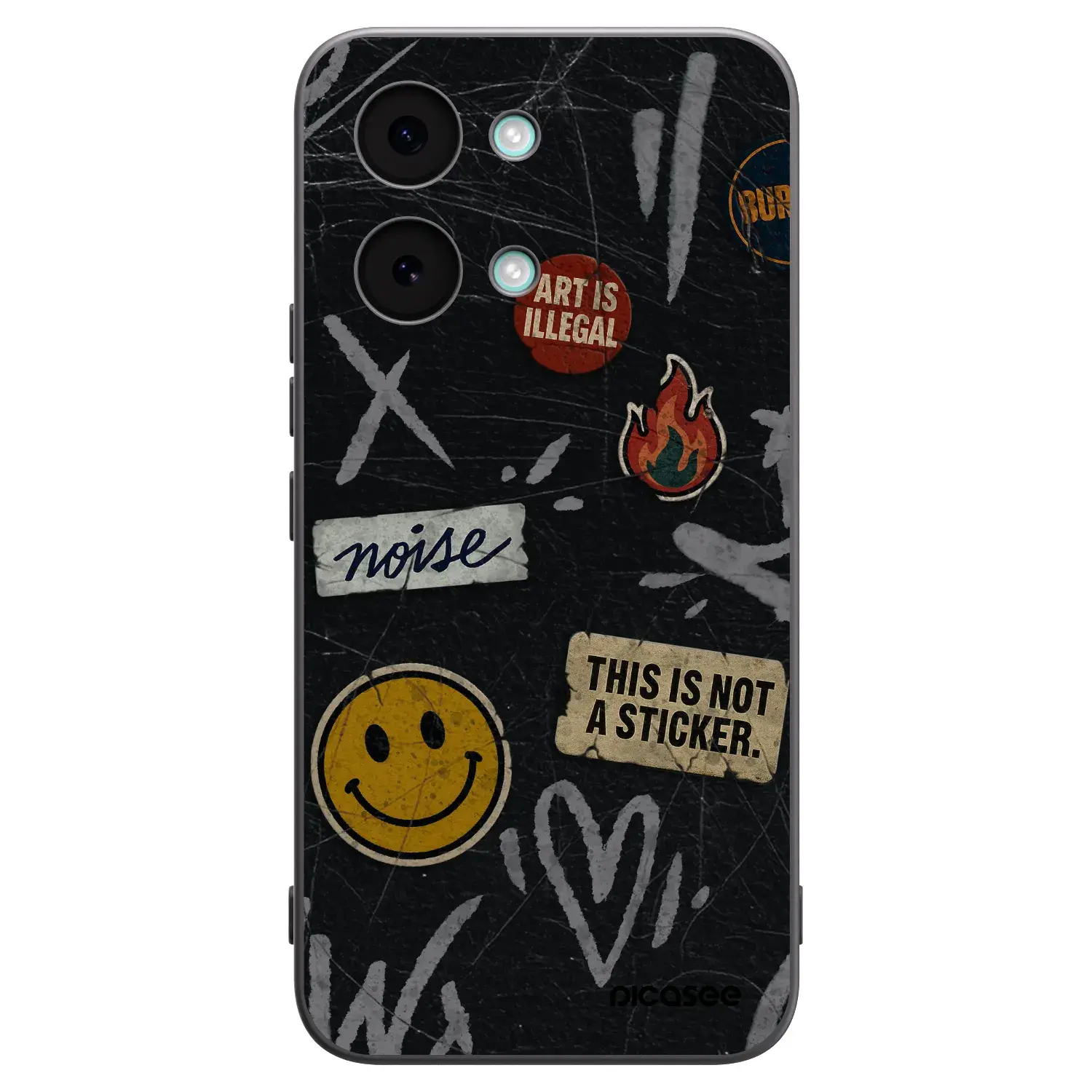 Silikonový černý obal pro Xiaomi Poco X8 Pro Max - STICKERS x TAGS