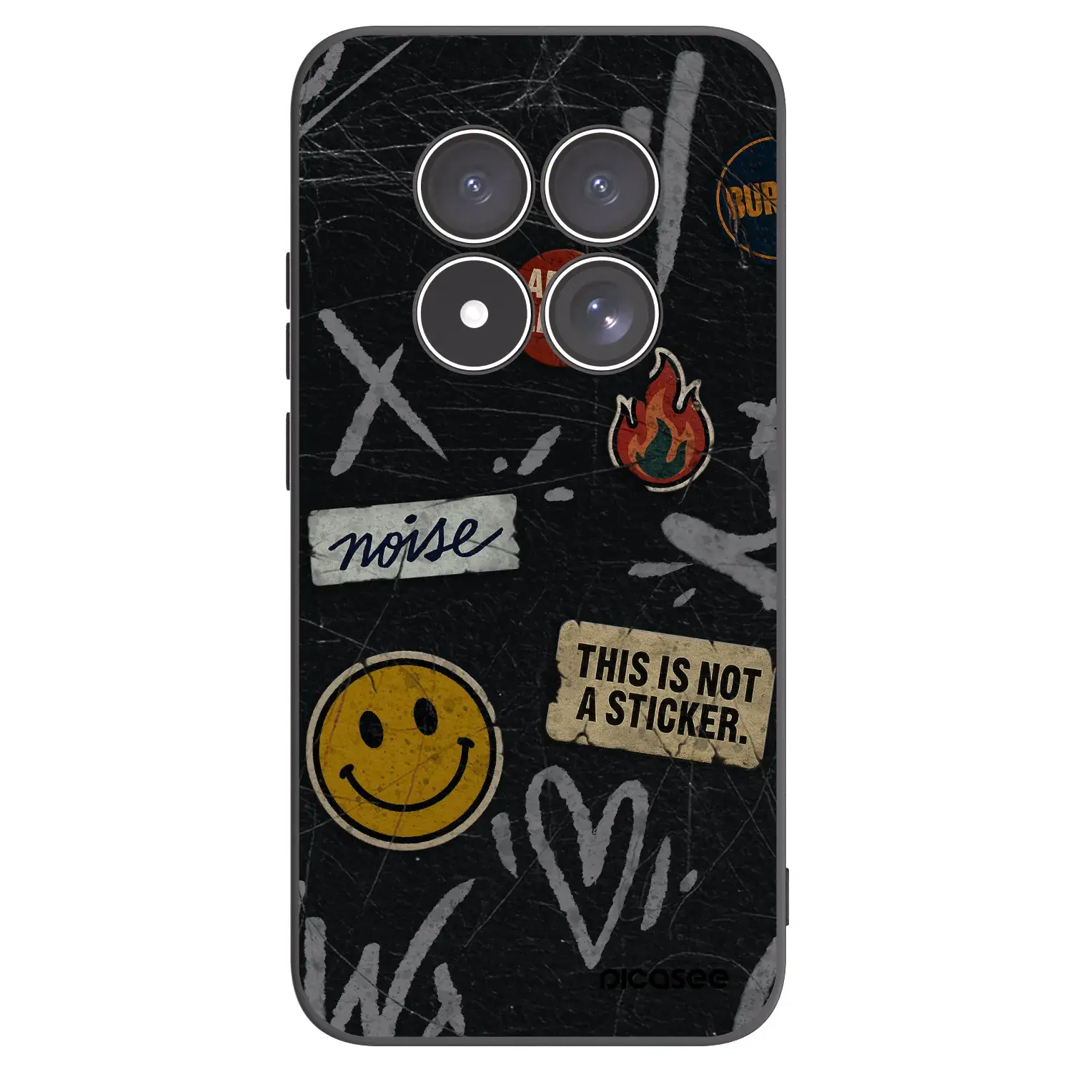 Silikonový černý obal pro Xiaomi Redmi Note 15 Pro 5G - STICKERS x TAGS