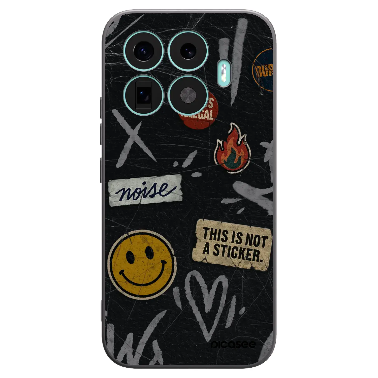 Silikonový černý obal pro Xiaomi 17T - STICKERS x TAGS
