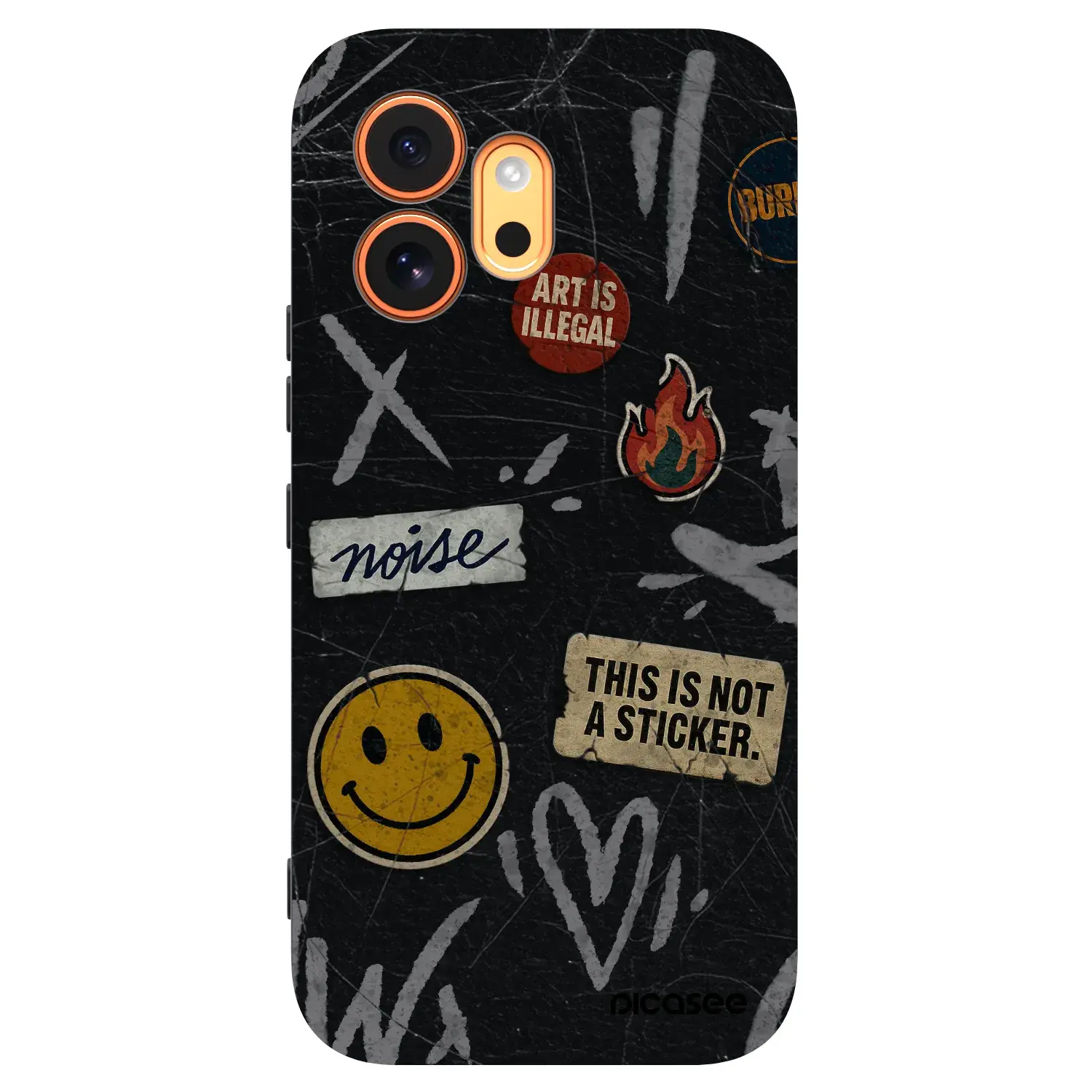 Silikonový černý obal pro Honor 600 - STICKERS x TAGS