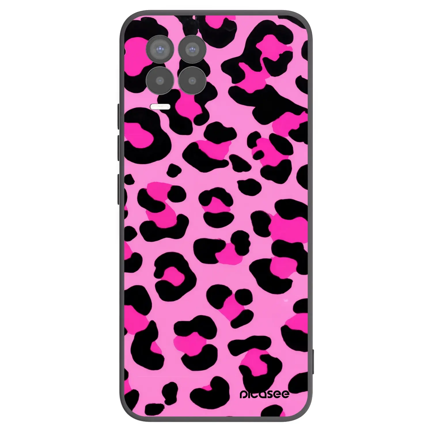 Silikonový černý obal pro Realme 8 Pro - Pink Tiger