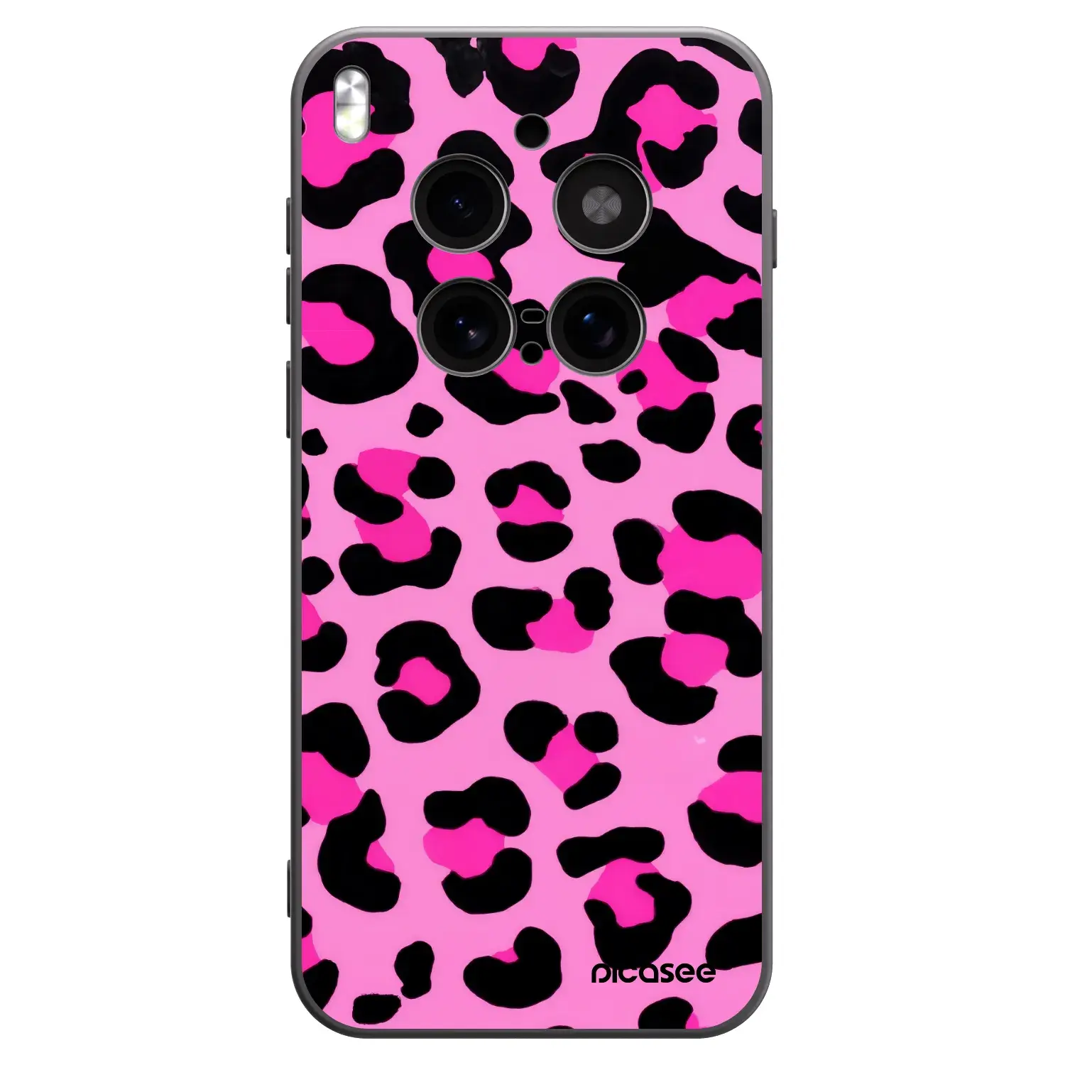 Silikonový černý obal pro Vivo X300 Pro - Pink Tiger