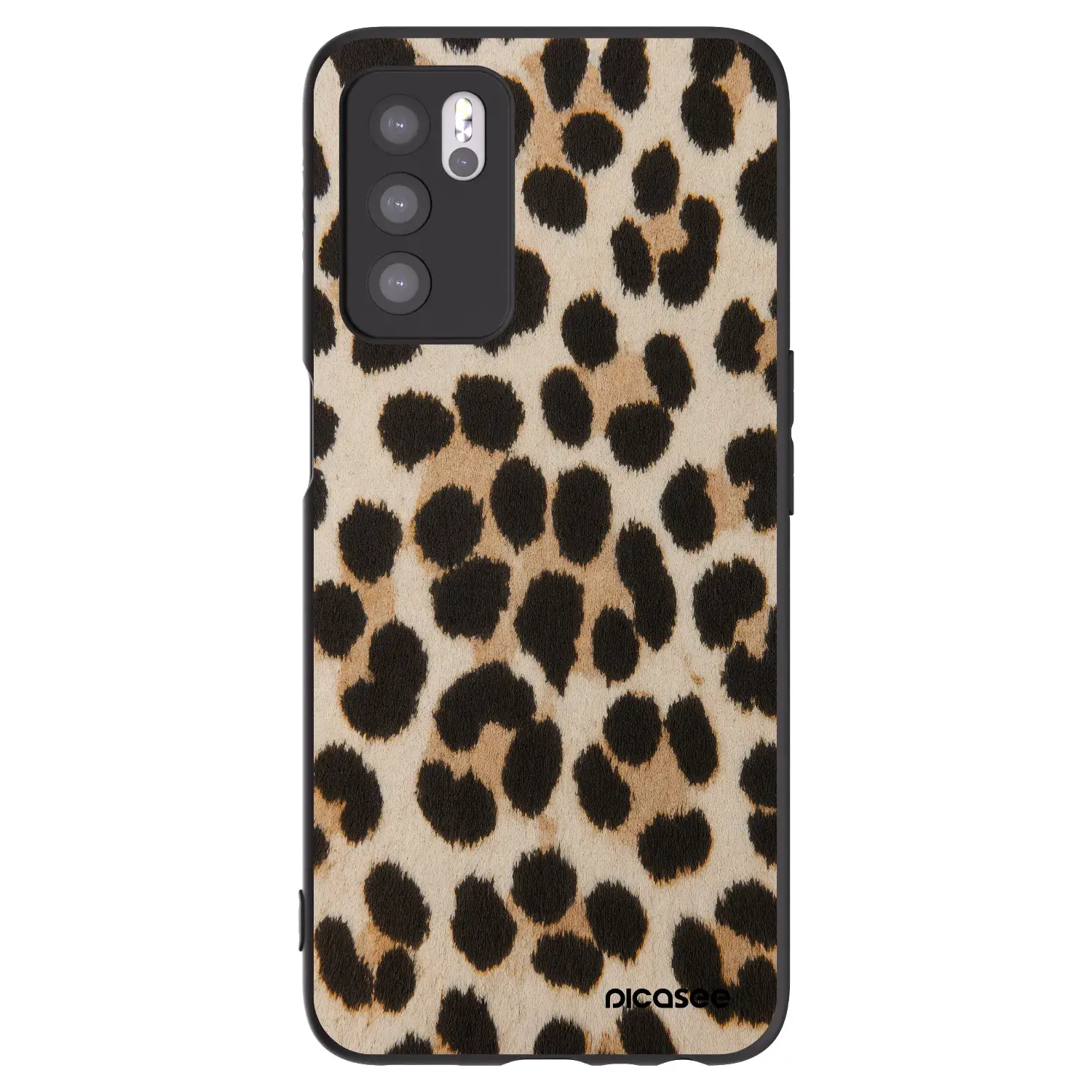 Silikonový černý obal pro OPPO A16s - Brown Tiger
