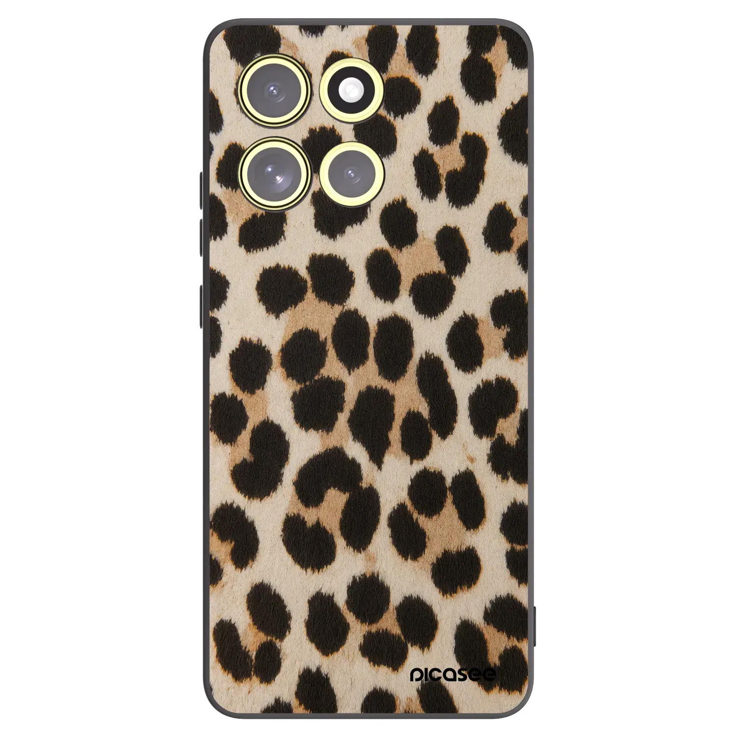 Silikonový černý obal pro Motorola Moto G86 Power 5G - Brown Tiger