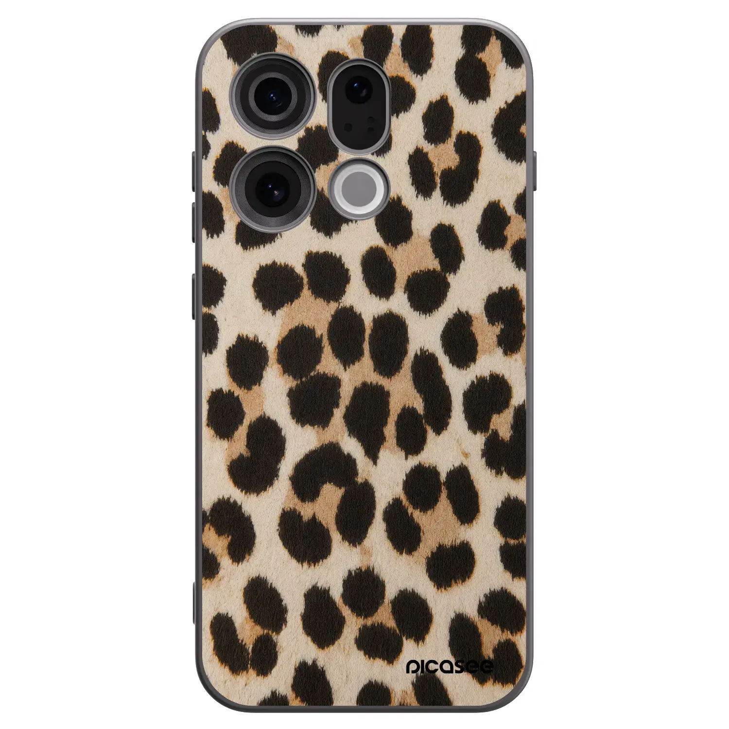 Silikonový černý obal pro OPPO Find X9 - Brown Tiger
