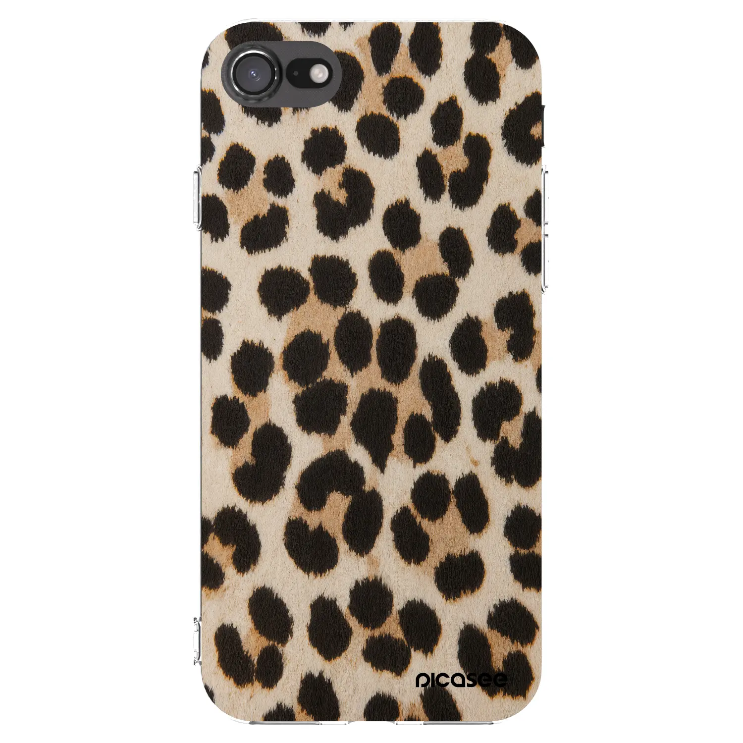 Silikonový průhledný obal pro Apple iPhone SE 2020 - Brown Tiger