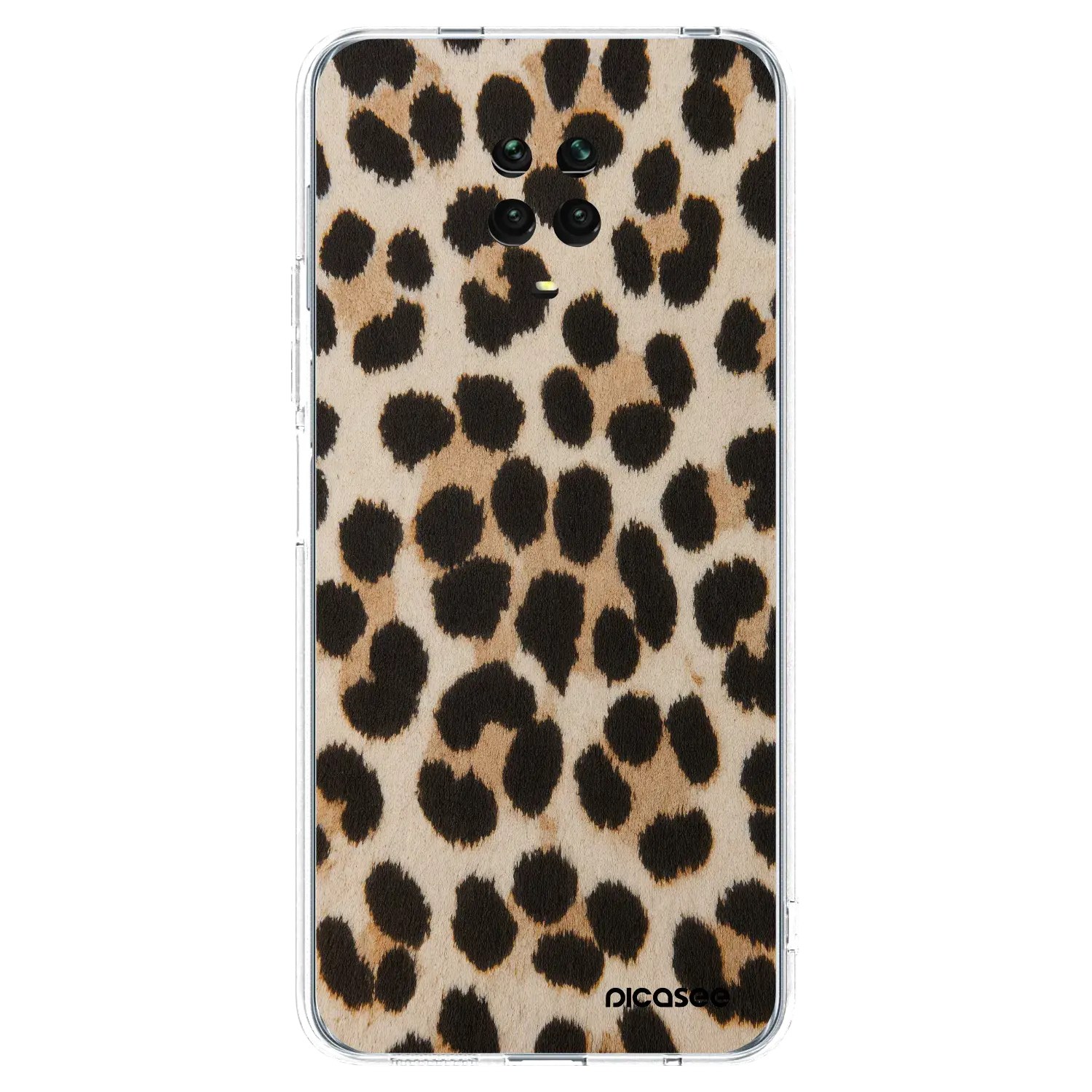 Silikonový průhledný obal pro Xiaomi Redmi Note 9S - Brown Tiger