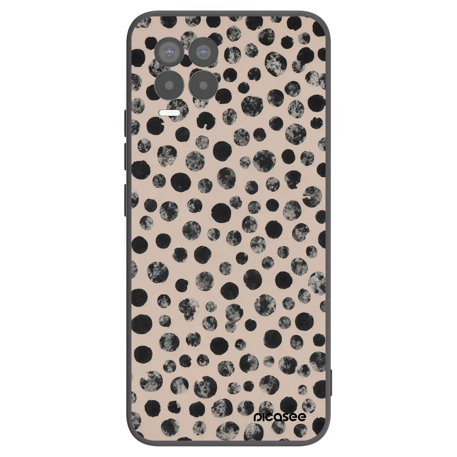 Silikonový černý obal pro Realme 8 Pro - Dots