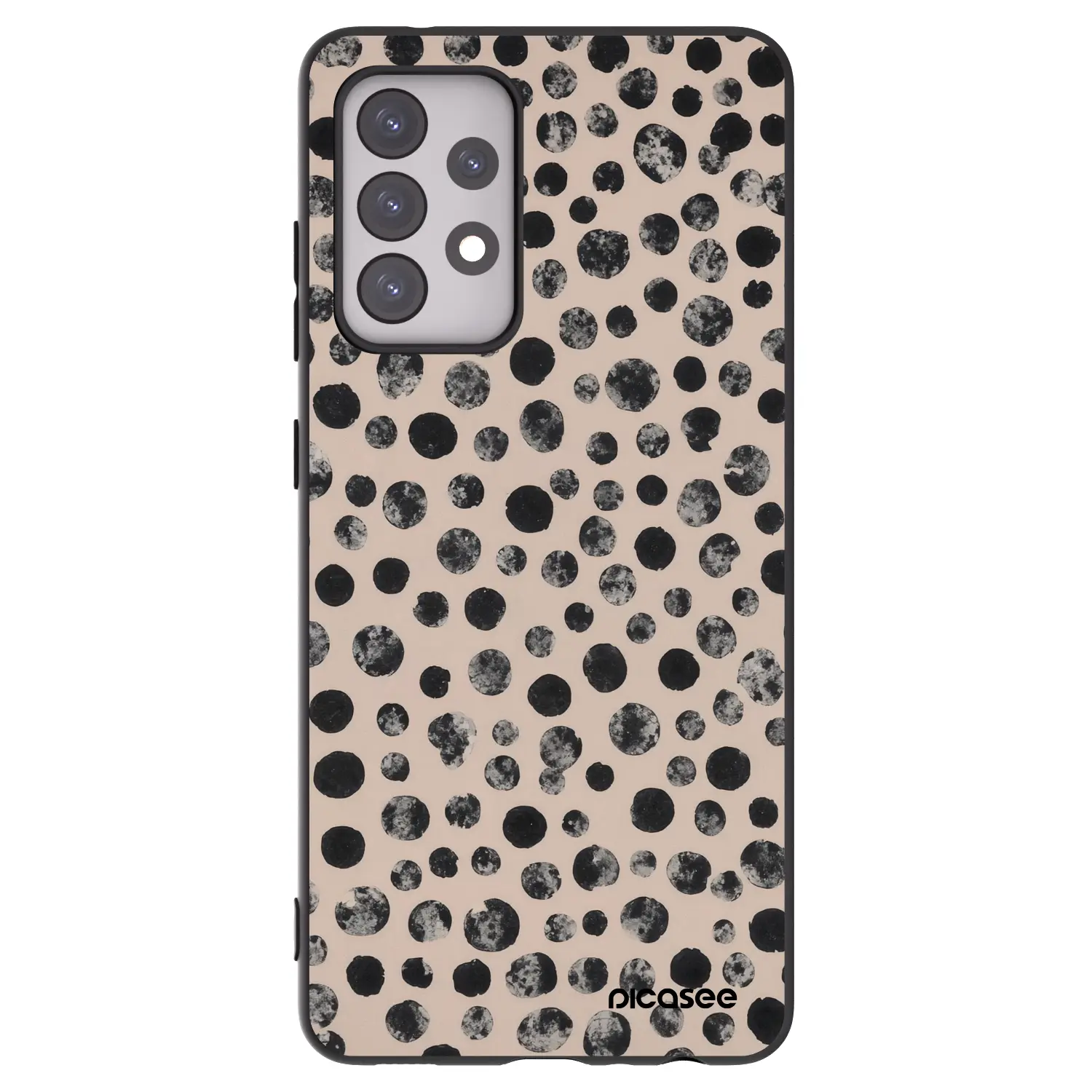 Silikonový černý obal pro Samsung Galaxy A52s 5G A528B - Dots