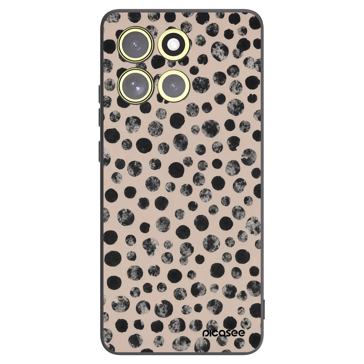 Silikonový černý obal pro Motorola Moto G86 Power 5G - Dots