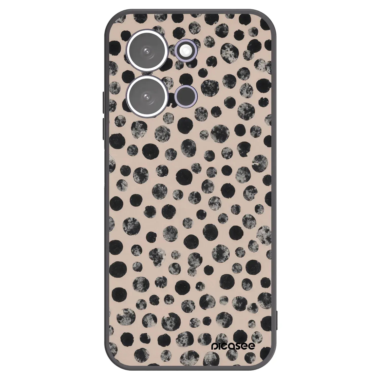 Silikonový černý obal pro Xiaomi Redmi 15C 5G - Dots