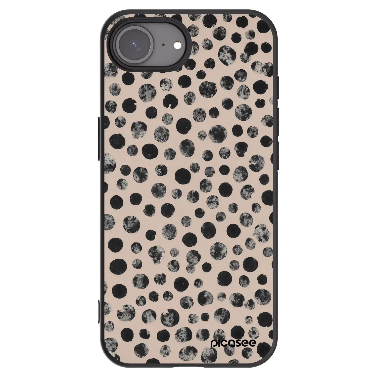 Silikonový černý obal pro Apple iPhone 17e - Dots