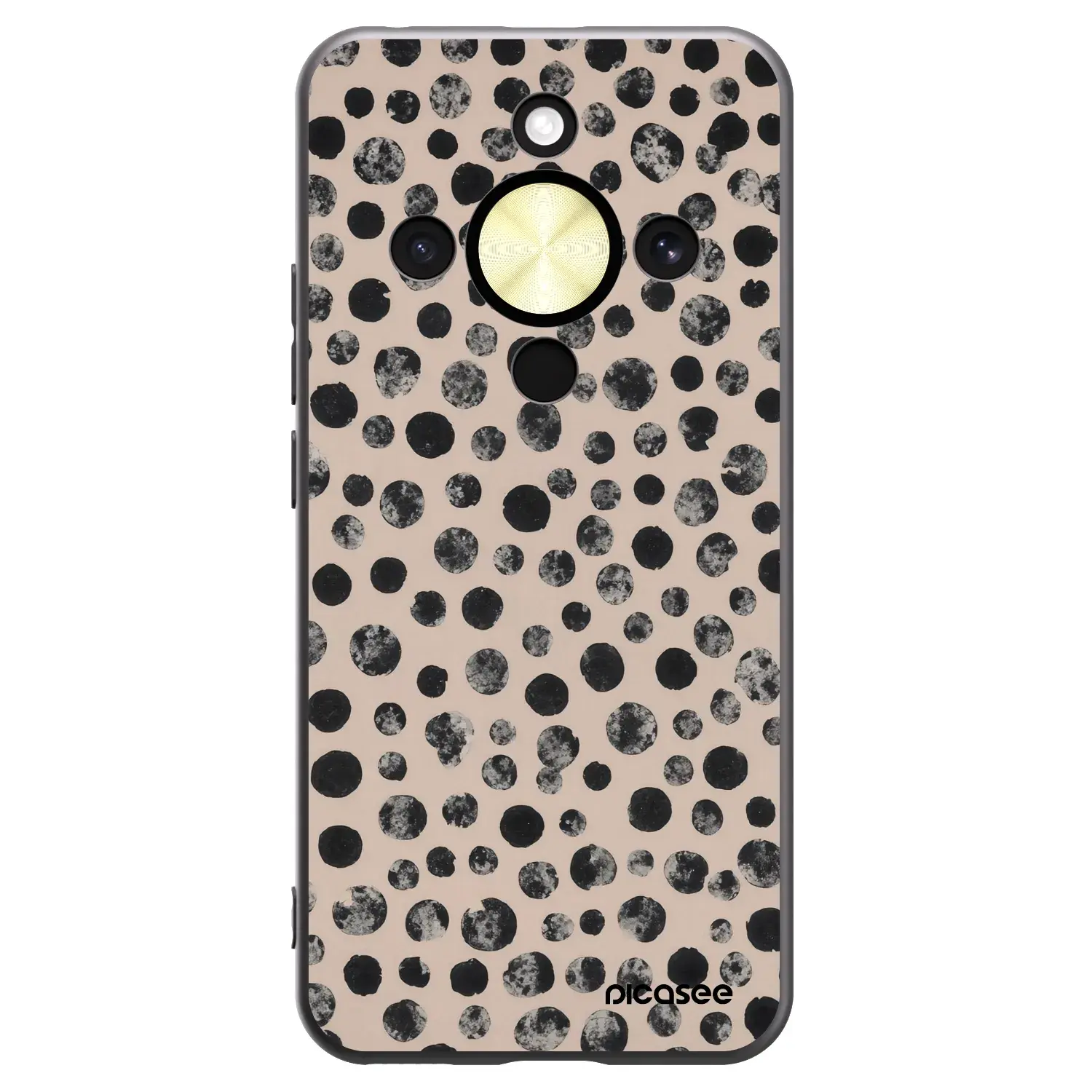 Silikonový černý obal pro Honor Magic8 Lite 5G - Dots