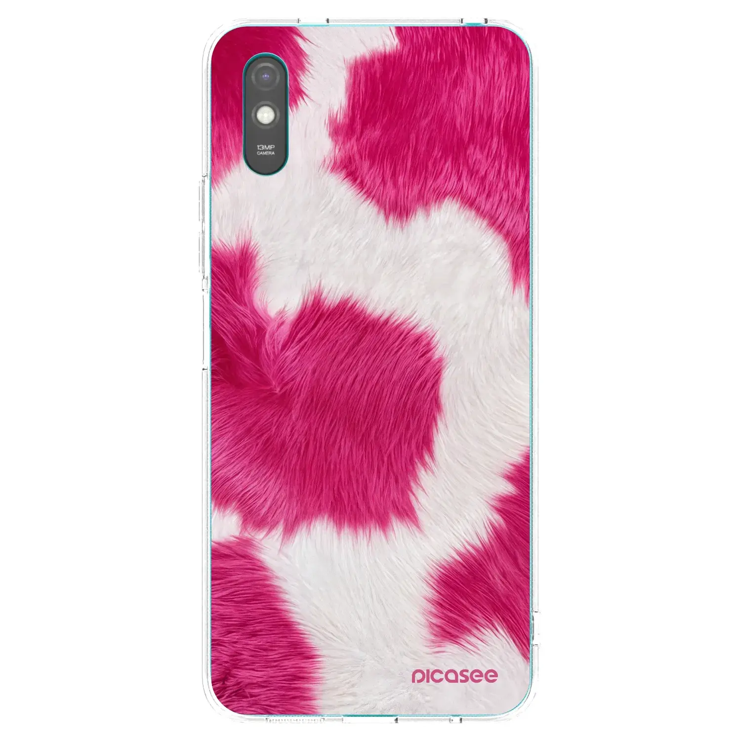 Silikonový průhledný obal pro Xiaomi Redmi 9AT - Pink Moo