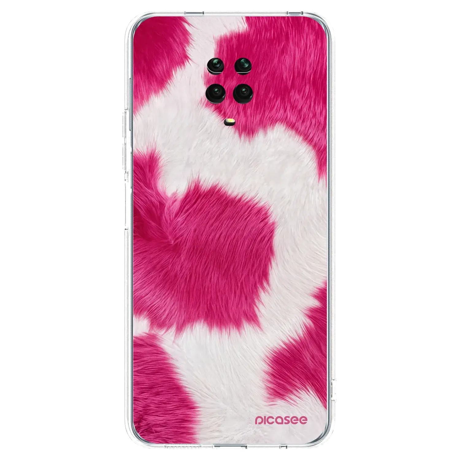 Silikonový průhledný obal pro Xiaomi Redmi Note 9S - Pink Moo