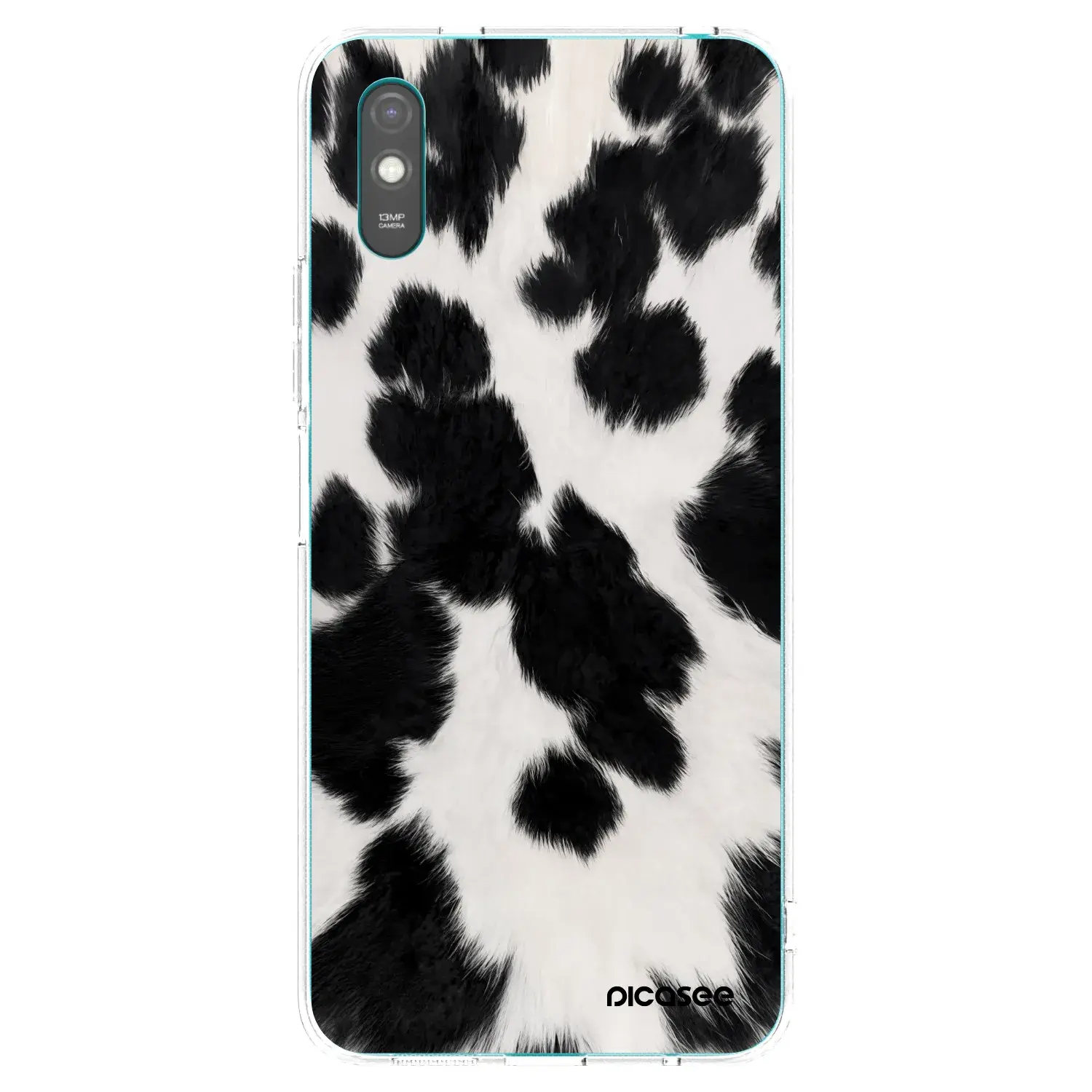 Silikonový průhledný obal pro Xiaomi Redmi 9AT - Black Moo