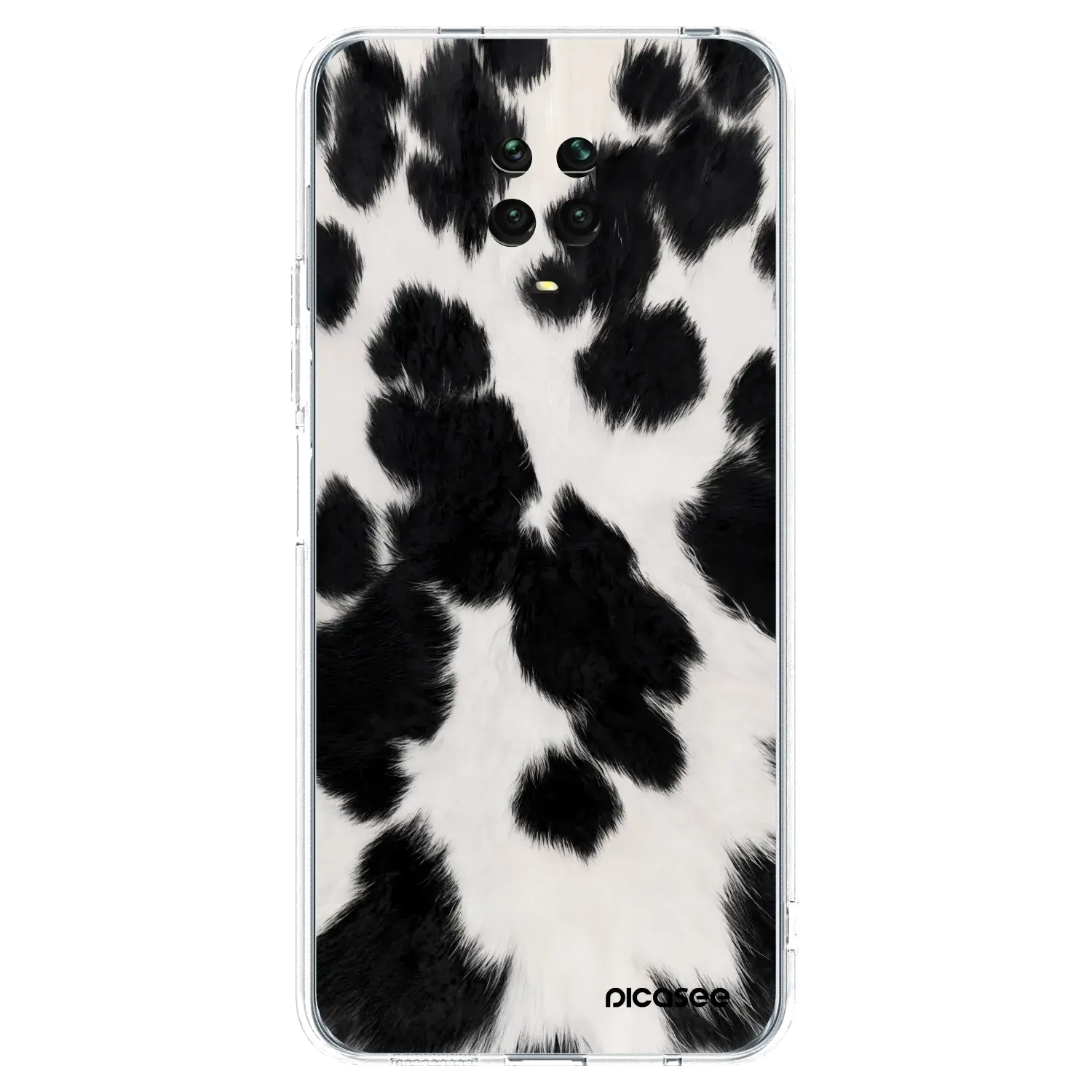 Silikonový průhledný obal pro Xiaomi Redmi Note 9S - Black Moo