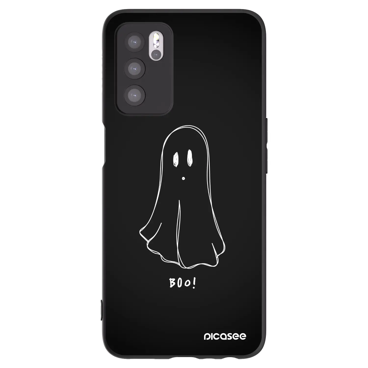 Silikonový černý obal pro OPPO A16s - Ghost 2