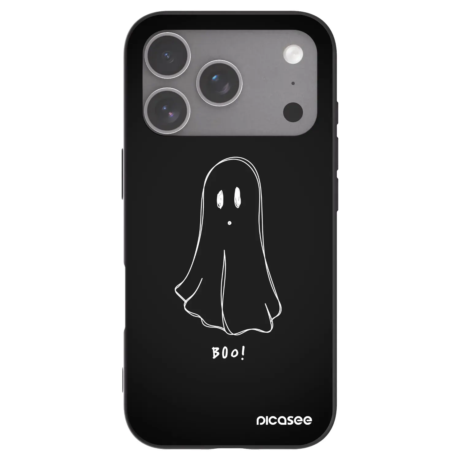 Silikonový černý obal pro Apple iPhone 18 Pro - Ghost 2