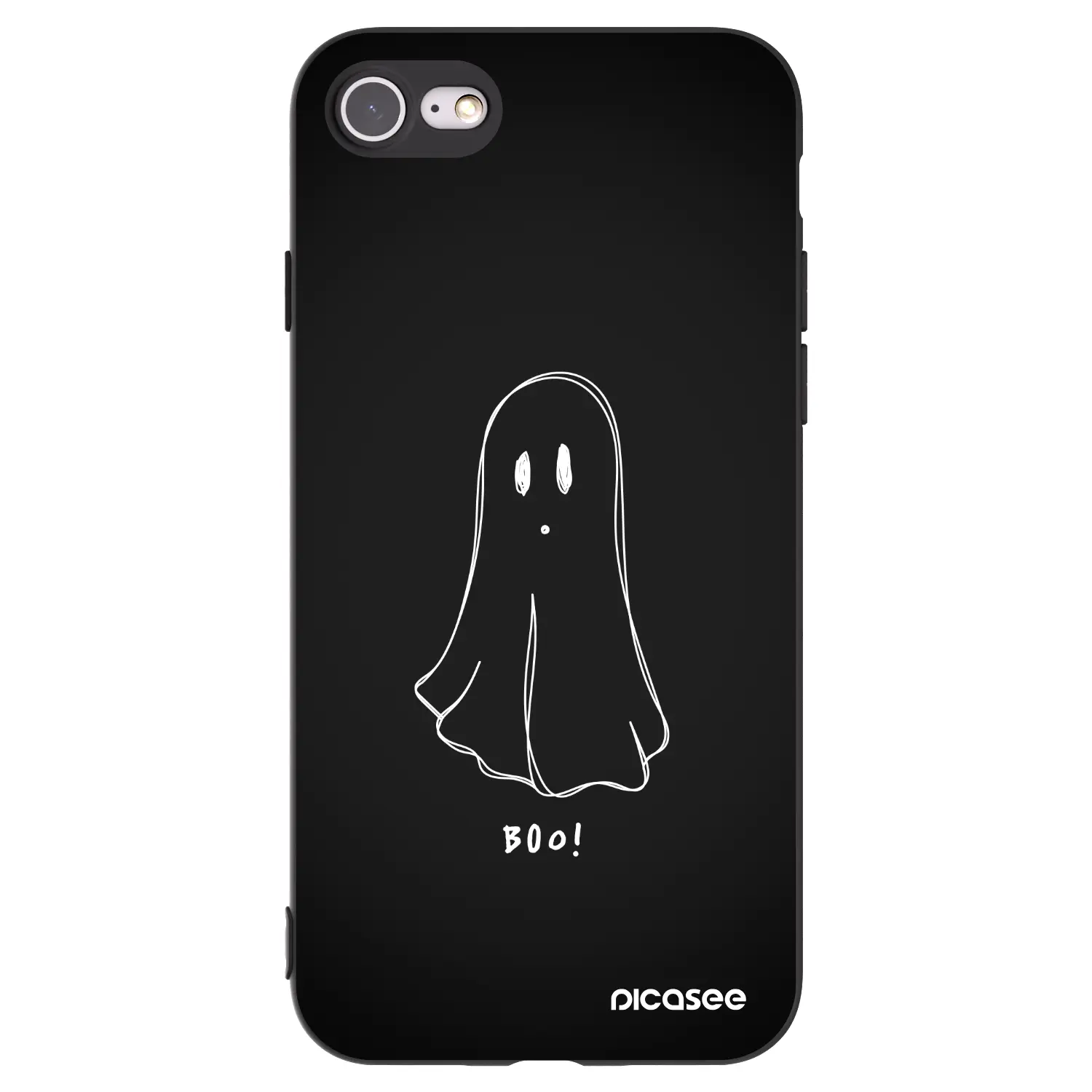 Silikonový černý obal pro Apple iPhone SE 2020 - Ghost 2