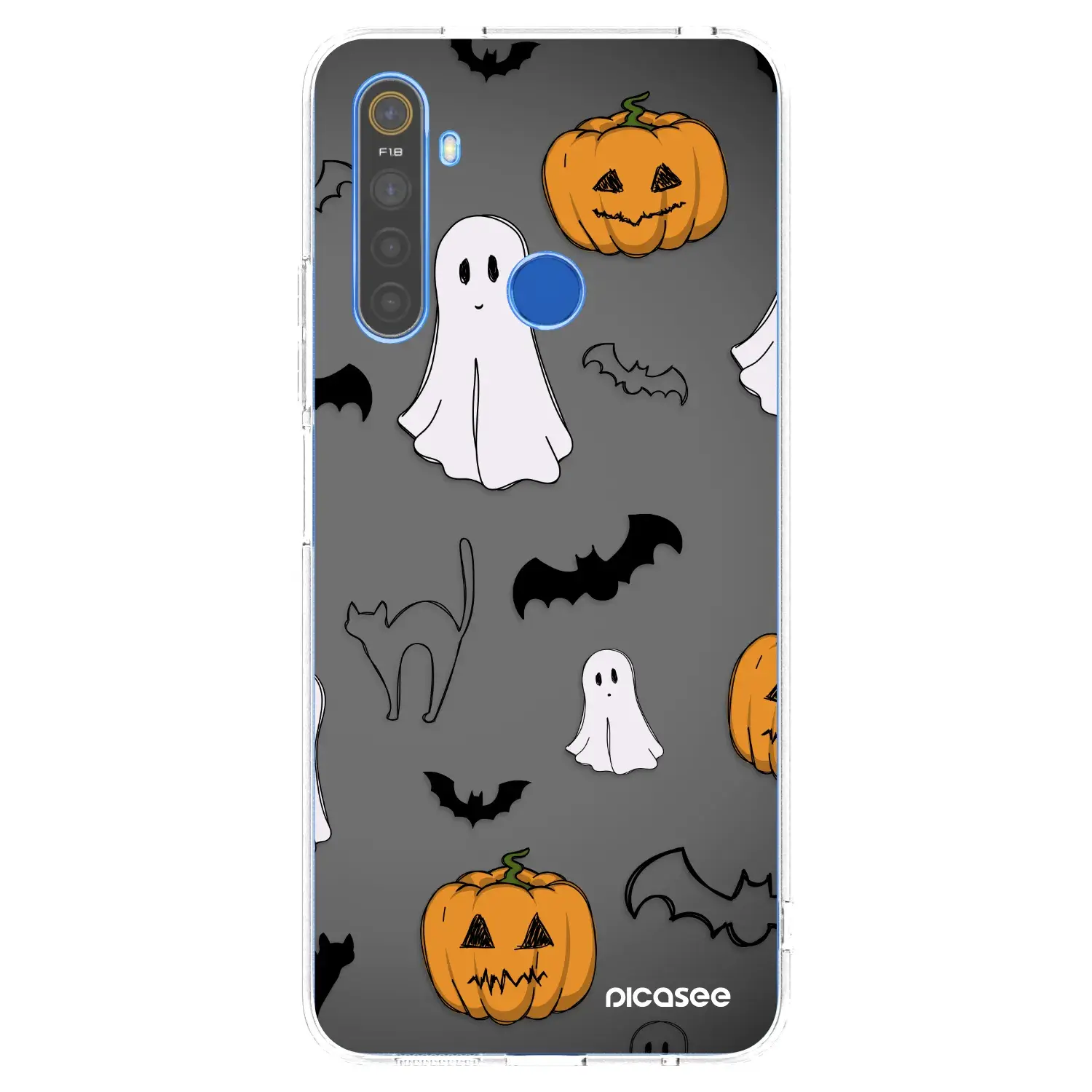 Silikonový průhledný obal pro Realme 5 - Spooky crew