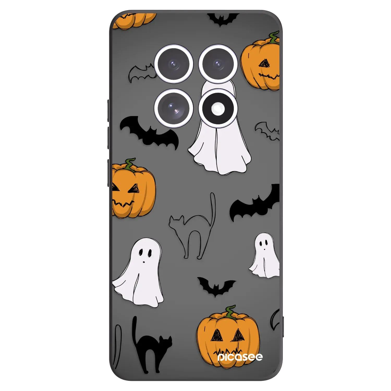 Silikonový černý obal pro Xiaomi Redmi Note 15 4G - Spooky crew