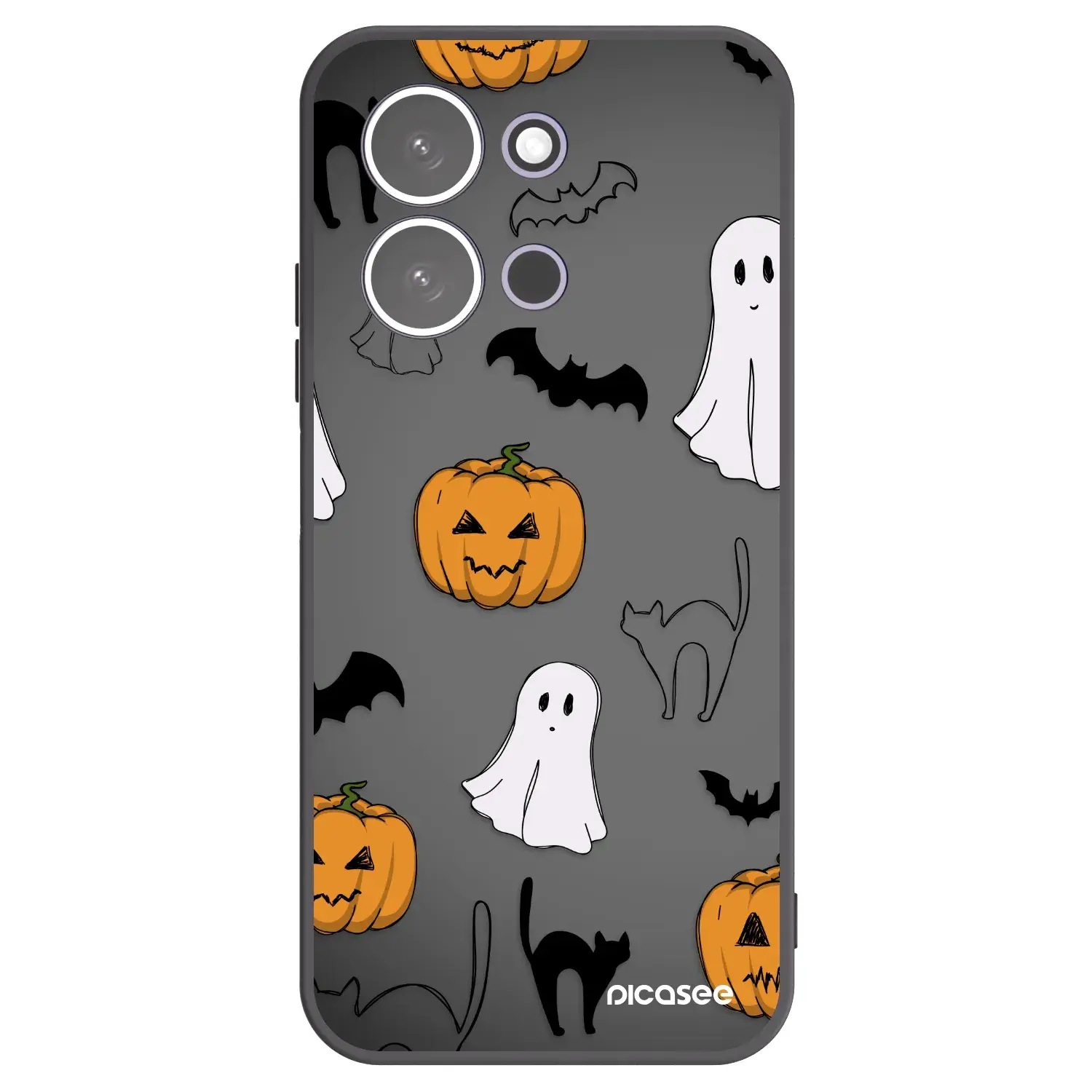 Silikonový černý obal pro Xiaomi Redmi 15C 5G - Spooky crew