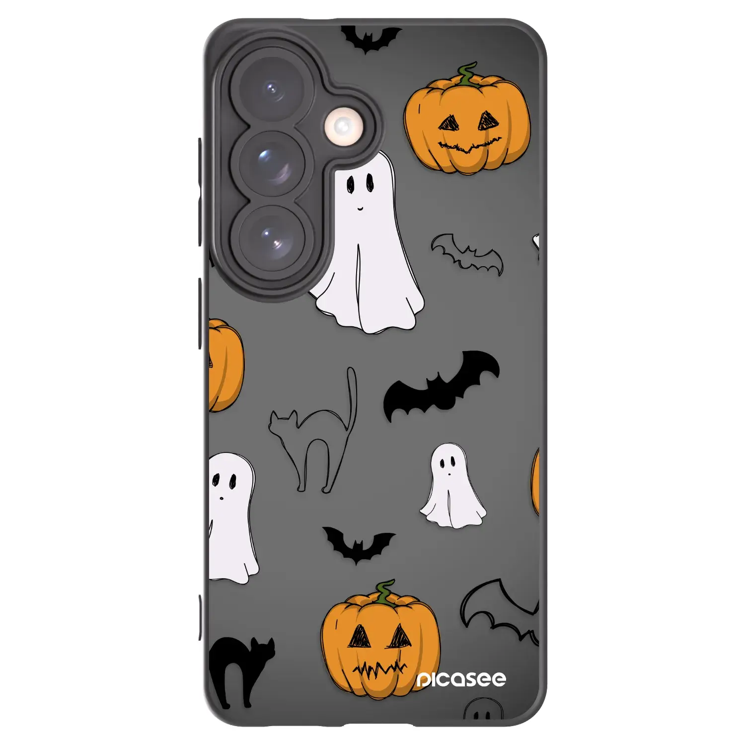 Silikonový černý obal pro Samsung Galaxy S26 - Spooky crew