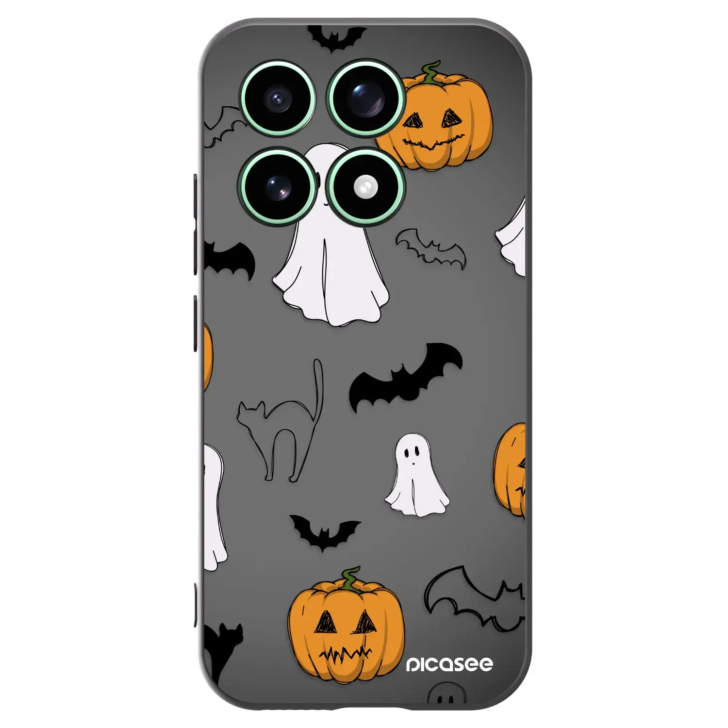 Silikonový černý obal pro Xiaomi 17 - Spooky crew