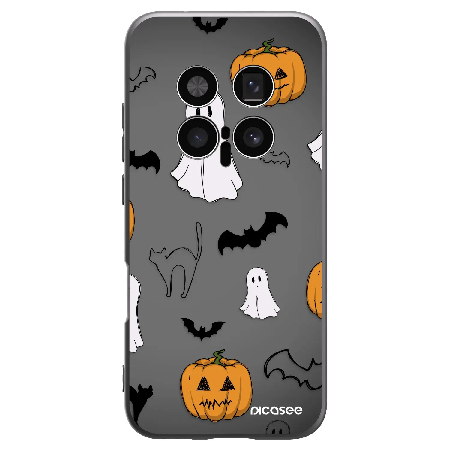 Silikonový černý obal pro Honor Magic8 Pro 5G - Spooky crew