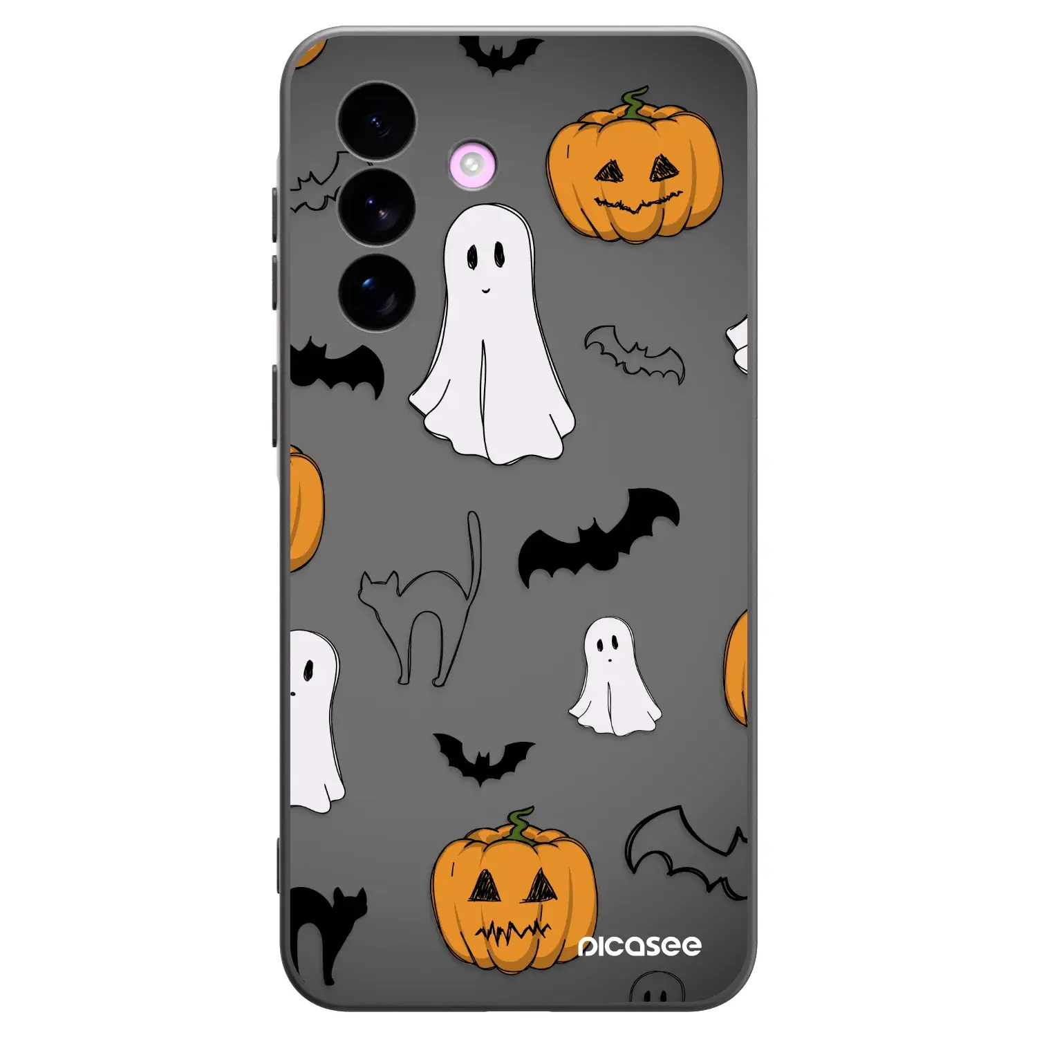 Silikonový černý obal pro Samsung Galaxy A57 5G - Spooky crew