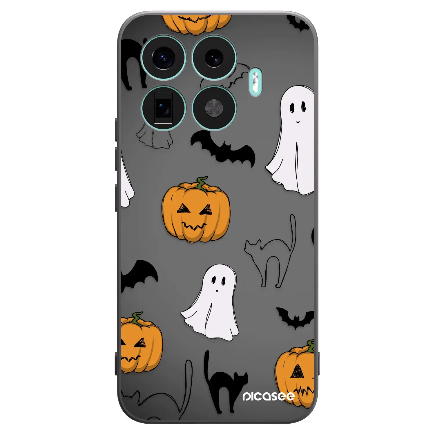 Silikonový černý obal pro Xiaomi 17T Pro - Spooky crew