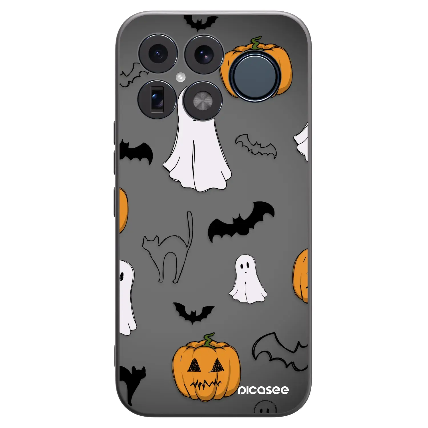 Silikonový černý obal pro Xiaomi Poco F8 Ultra - Spooky crew