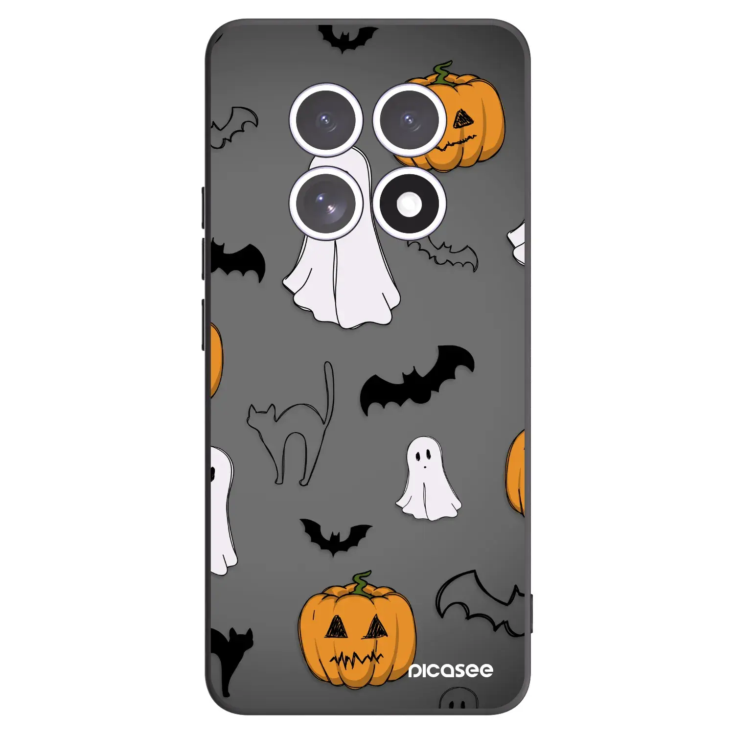 Silikonový černý obal pro Xiaomi Redmi Note 15 5G - Spooky crew