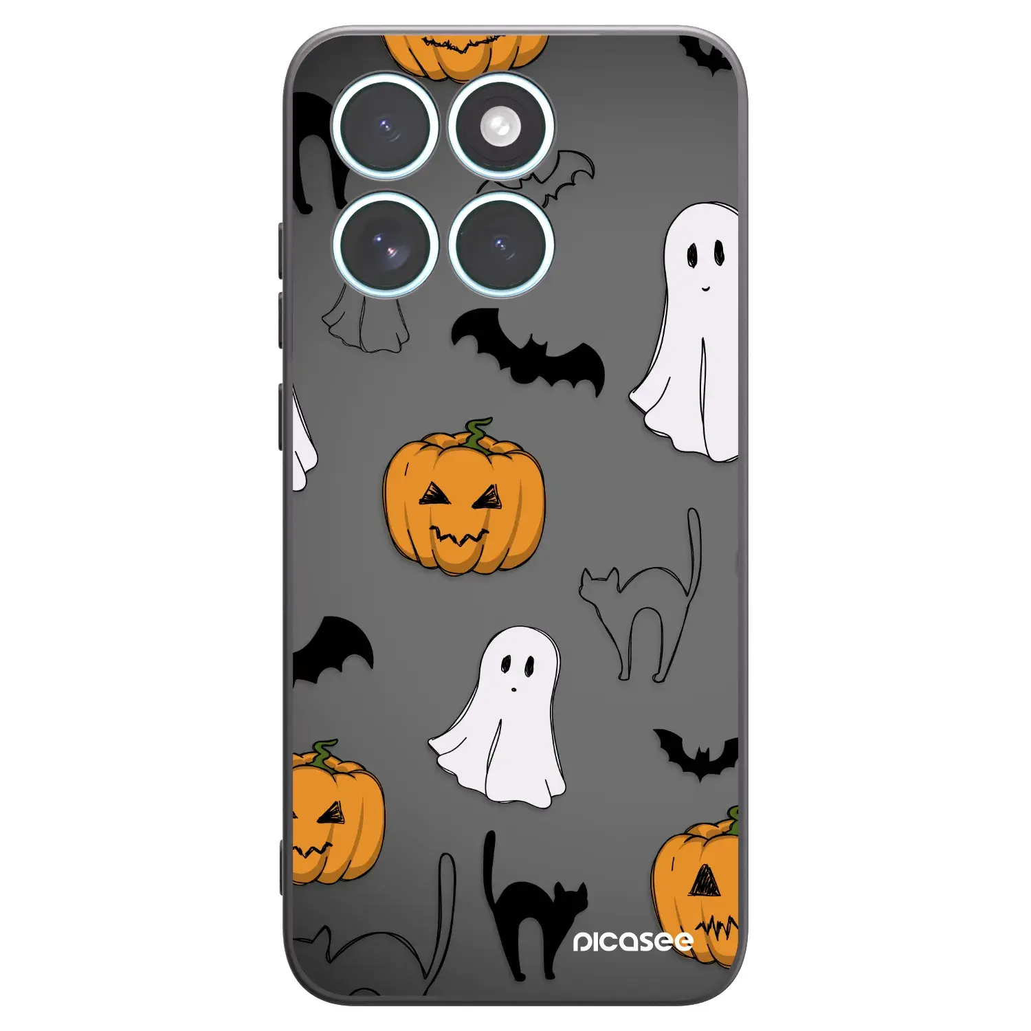 Silikonový černý obal pro Motorola Edge 70 Fusion - Spooky crew