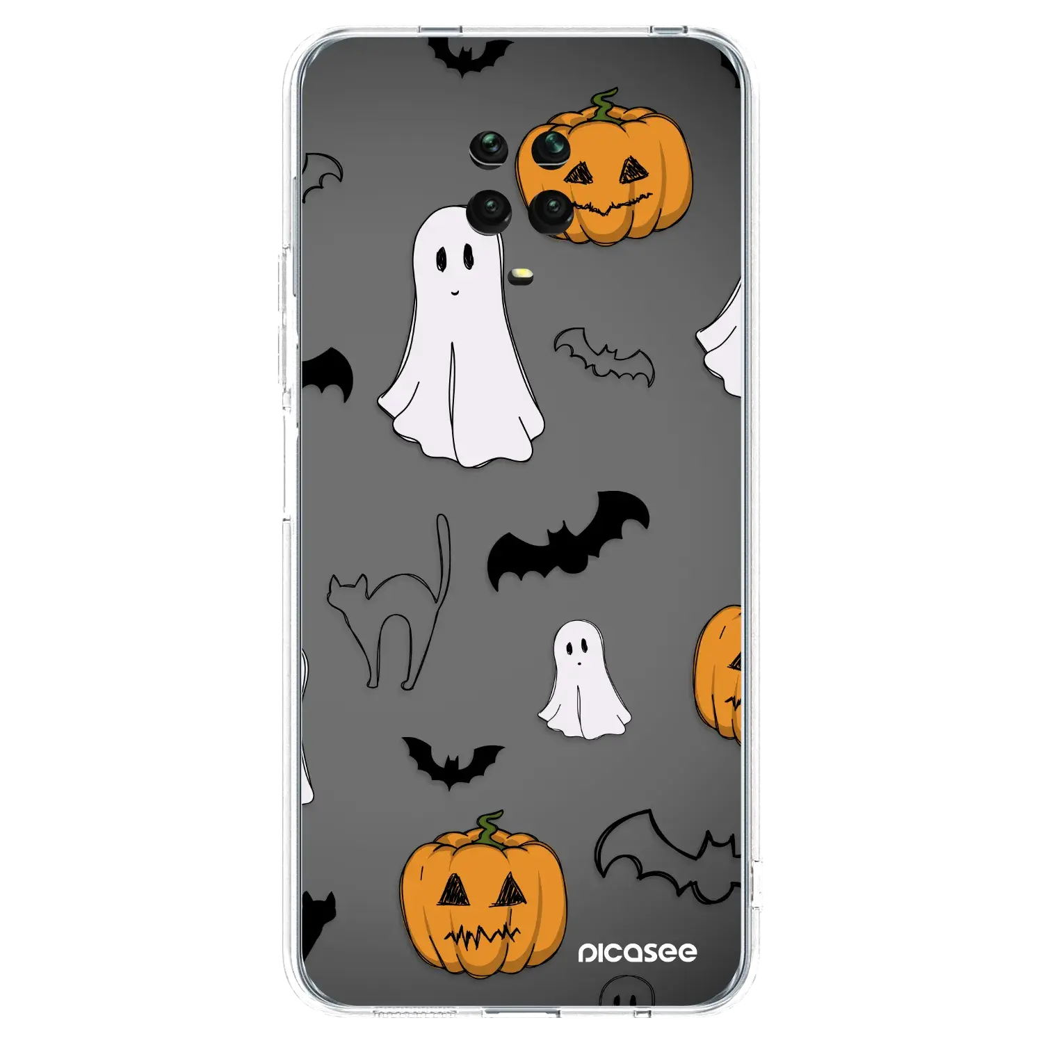 Silikonový průhledný obal pro Xiaomi Redmi Note 9S - Spooky crew