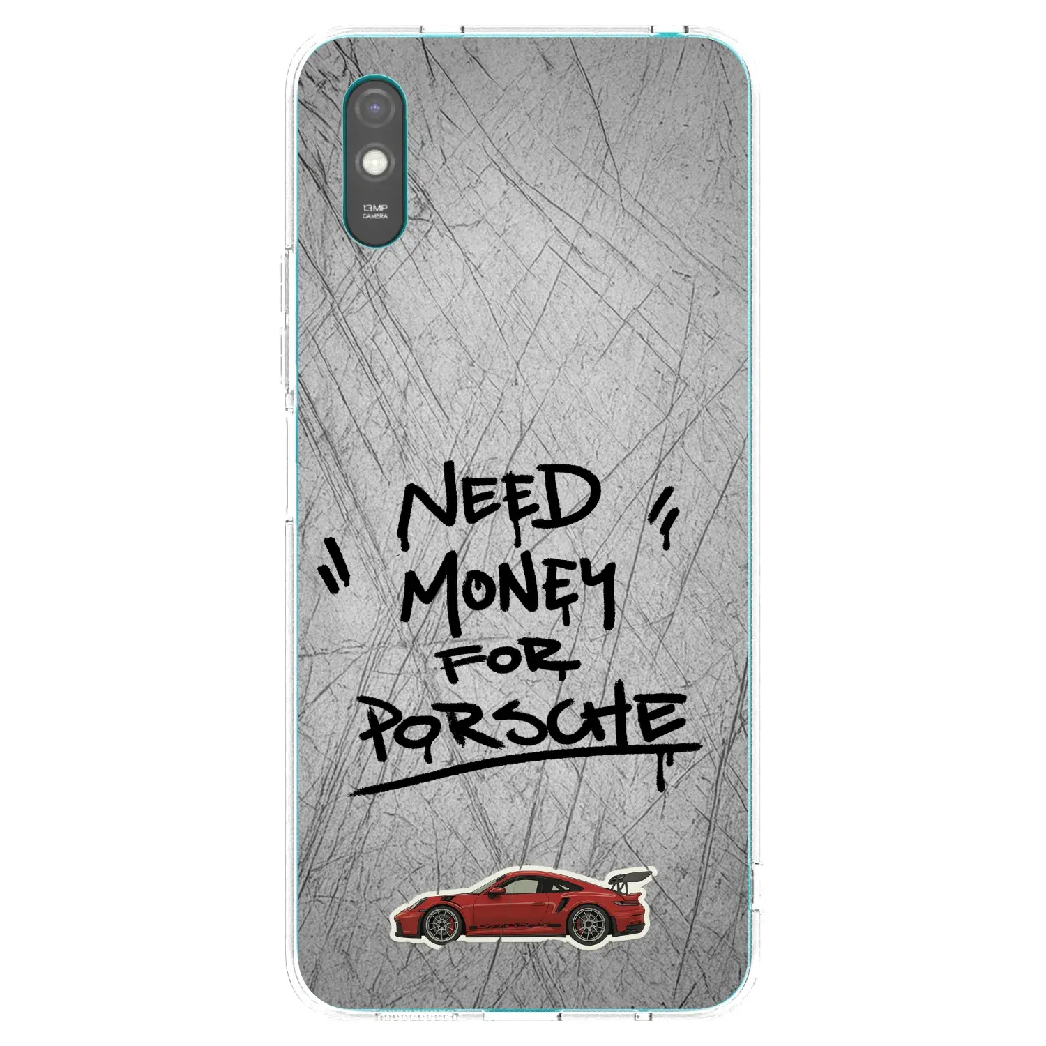 Silikonový průhledný obal pro Xiaomi Redmi 9AT - Grey Drift