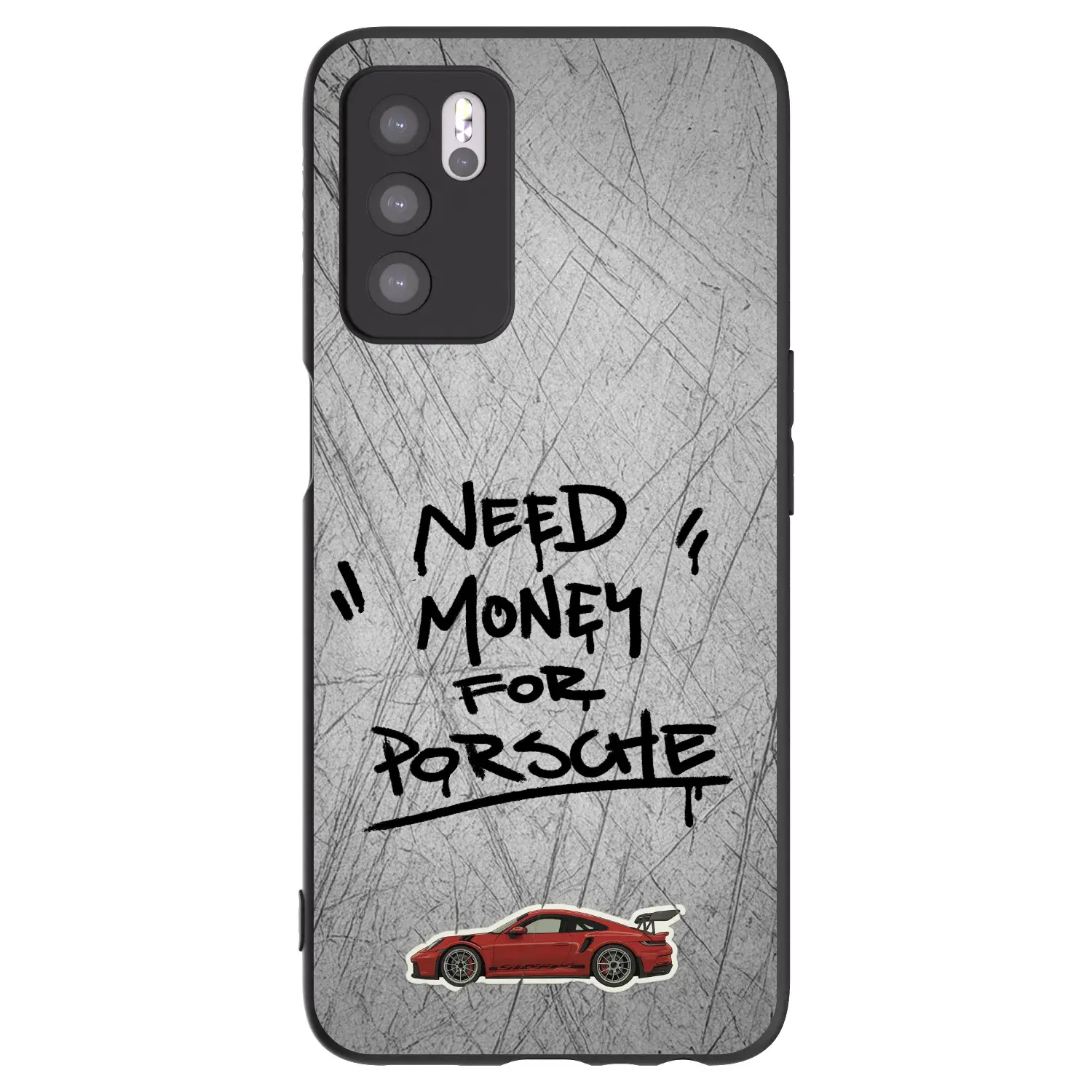 Silikonový černý obal pro OPPO A16s - Grey Drift