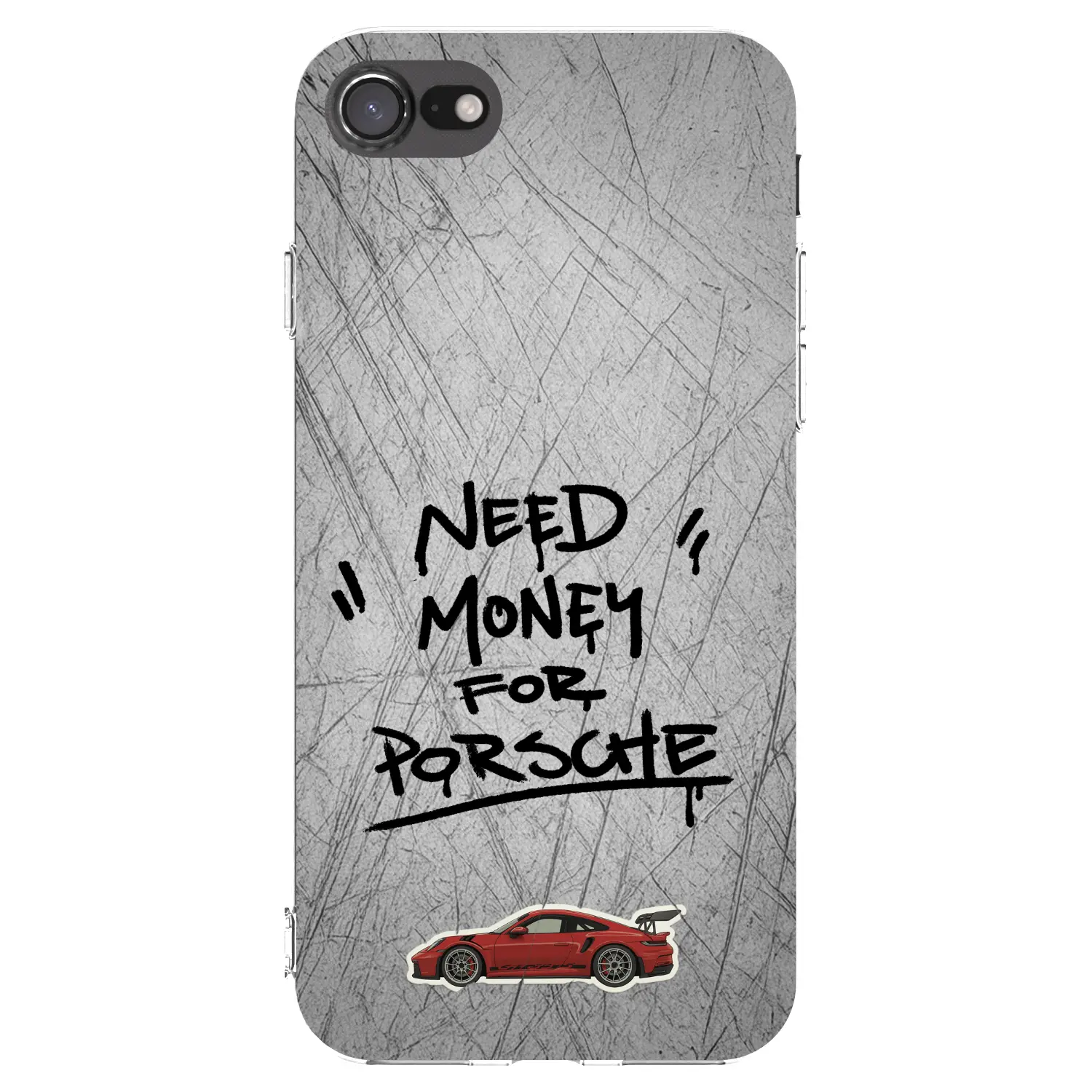 Silikonový průhledný obal pro Apple iPhone SE 2020 - Grey Drift