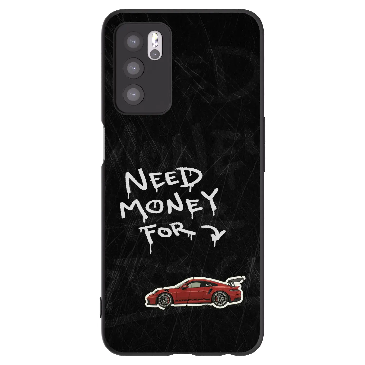Silikonový černý obal pro OPPO A16s - Track Mode
