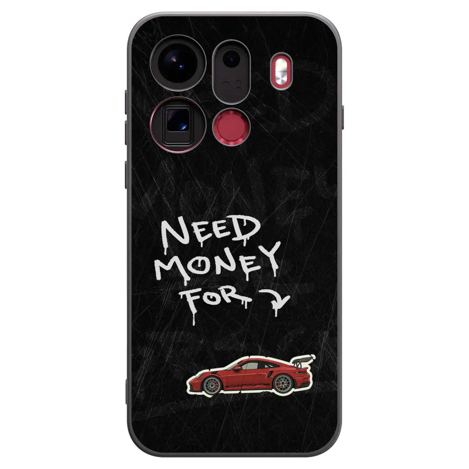 Silikonový černý obal pro OPPO Find X9 Pro - Track Mode
