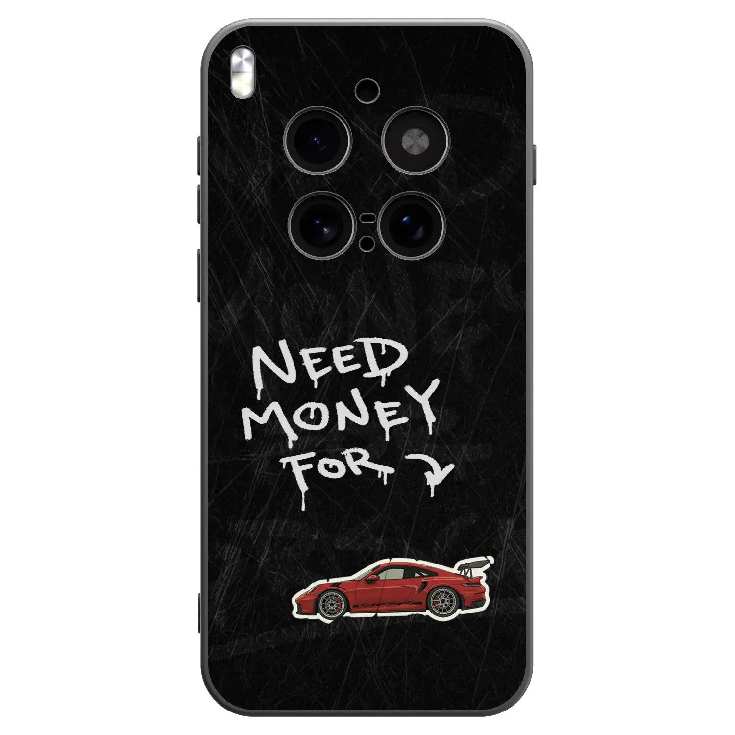 Silikonový černý obal pro Vivo X300 Pro - Track Mode