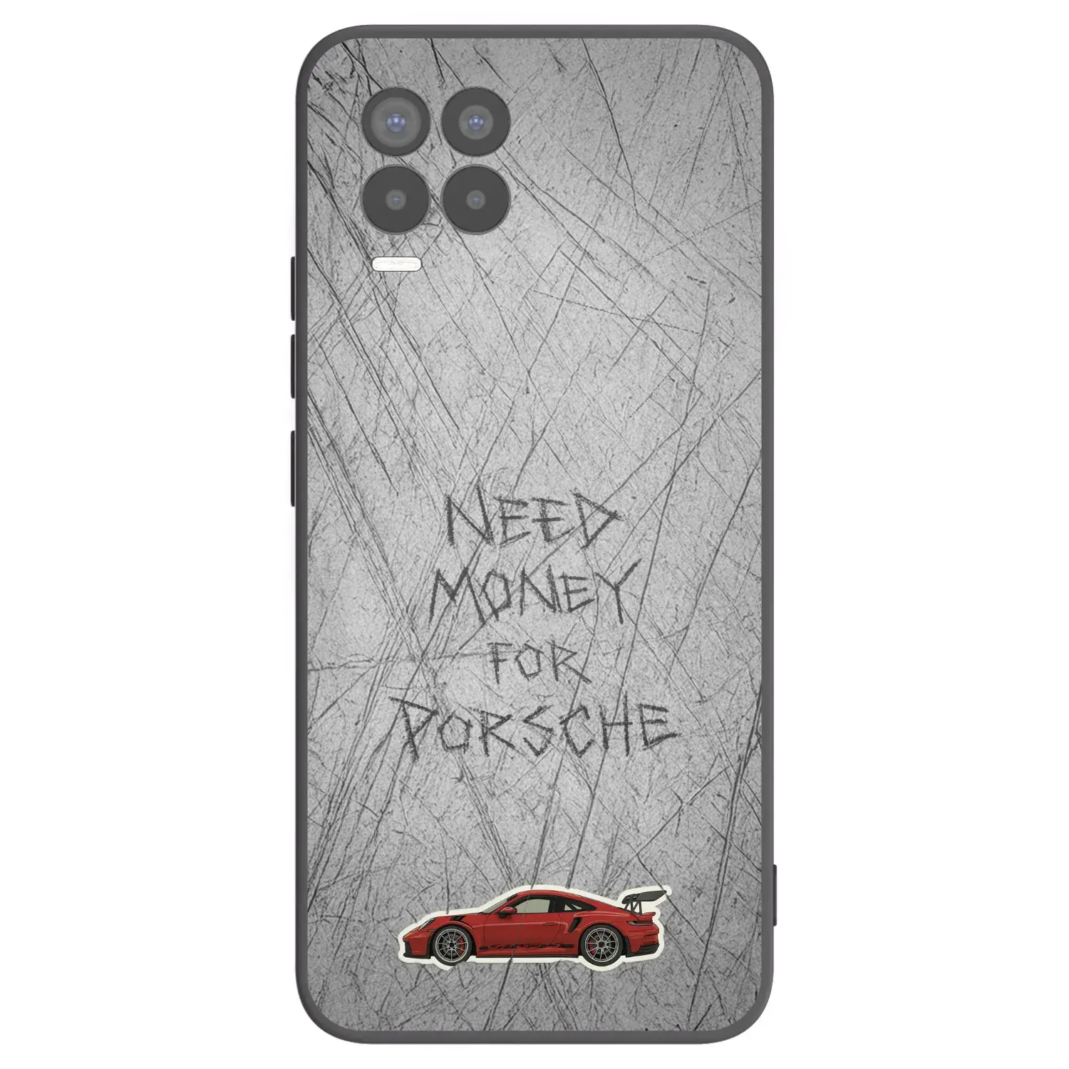 Silikonový černý obal pro Realme 8 Pro - Garage Scratch