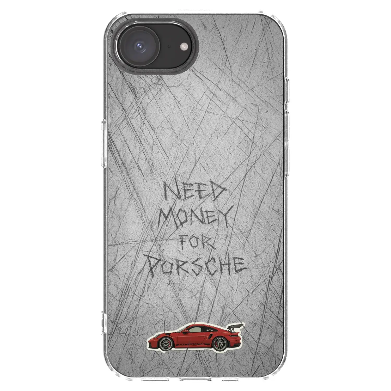 Silikonový průhledný obal pro Apple iPhone 17e - Garage Scratch