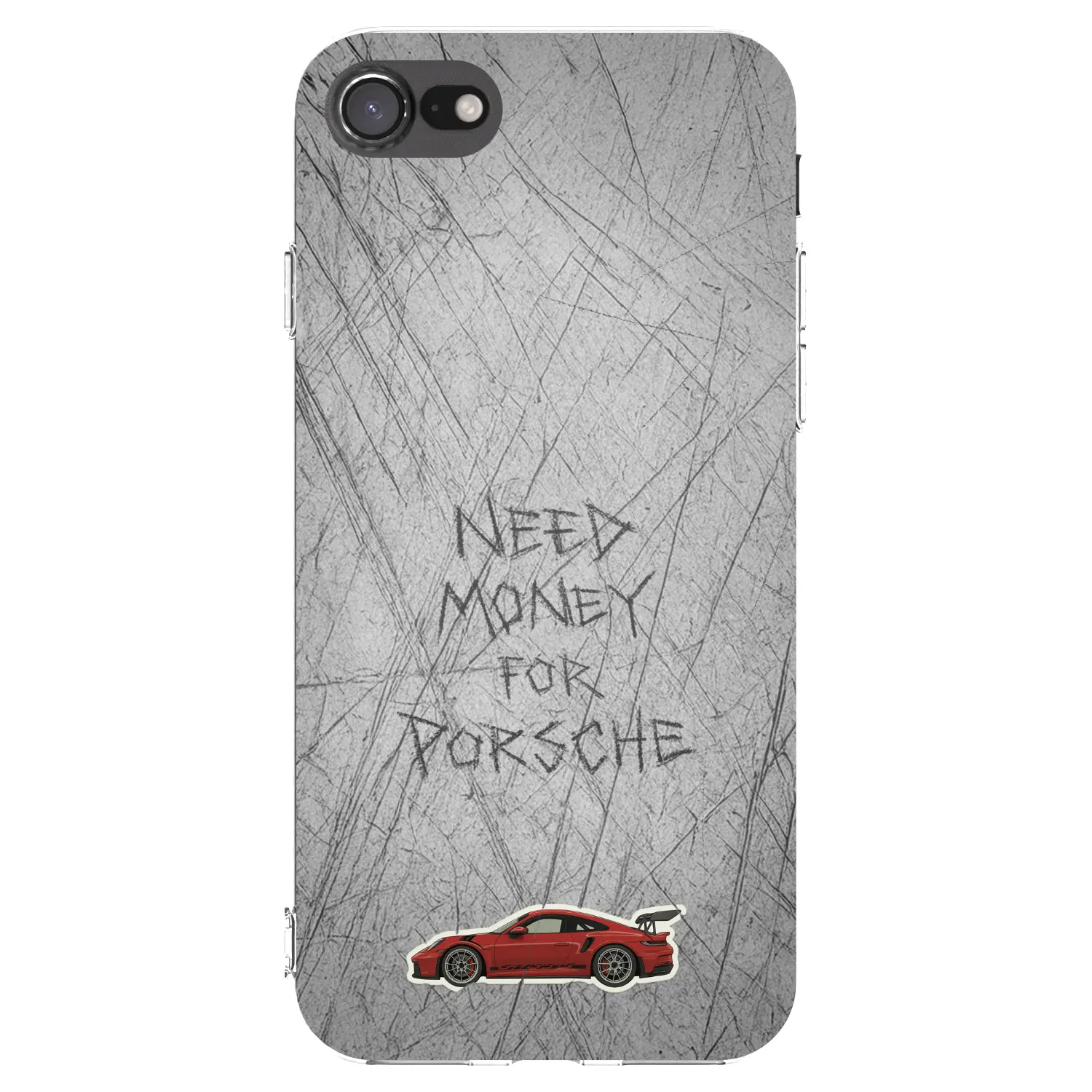 Silikonový průhledný obal pro Apple iPhone SE 2020 - Garage Scratch