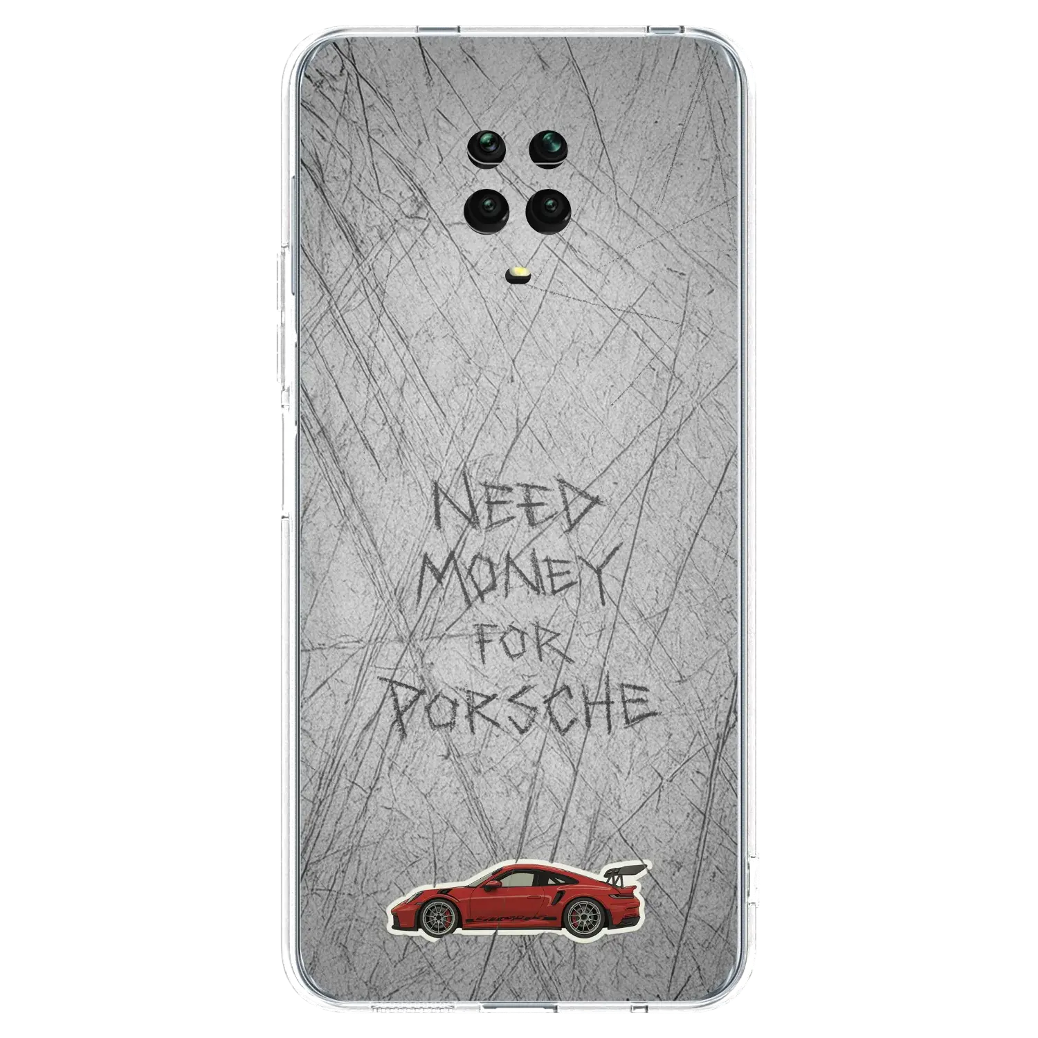 Silikonový průhledný obal pro Xiaomi Redmi Note 9S - Garage Scratch
