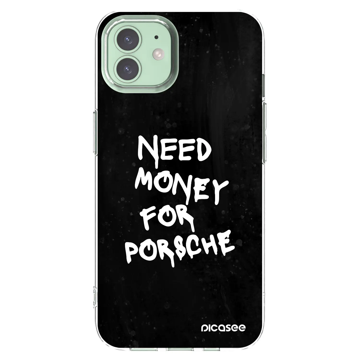 Silikonový průhledný obal pro Apple iPhone 12 Pro - Black Dollar
