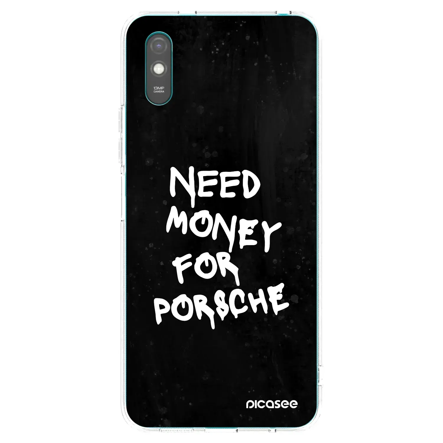 Silikonový průhledný obal pro Xiaomi Redmi 9AT - Black Dollar